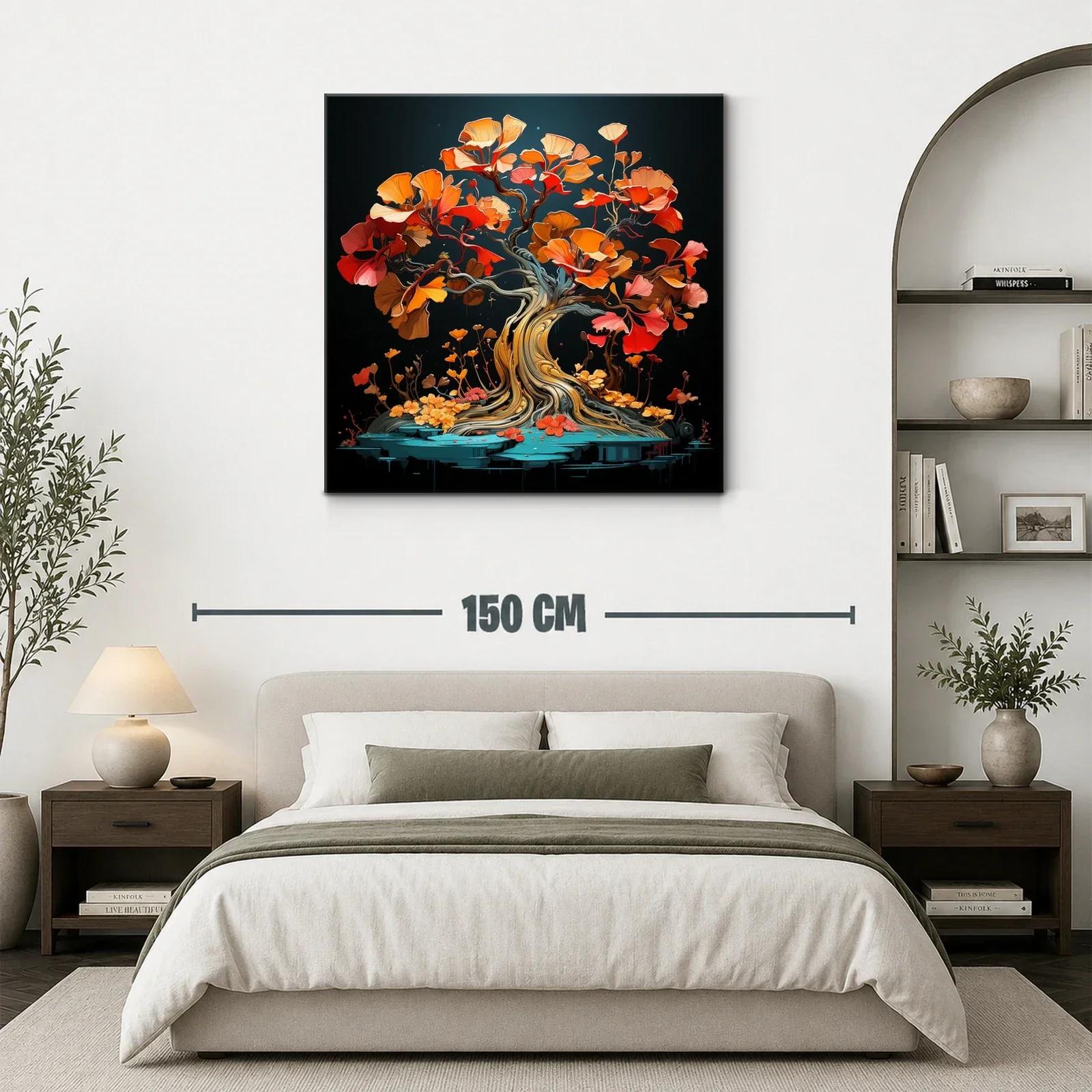 Árbol mágico con hojas en tonos cálidos y vibrantes — miniatura 3