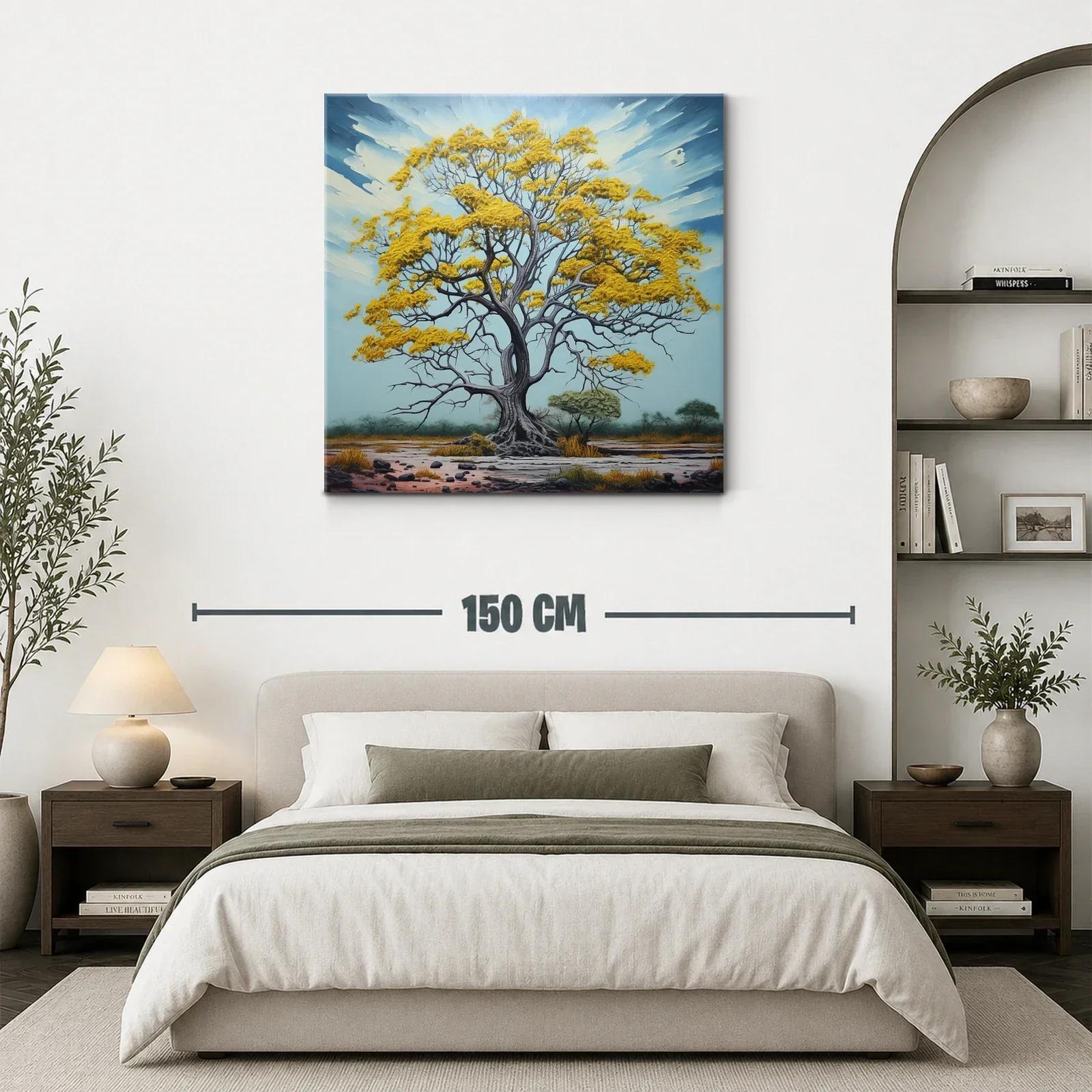Árbol Dorado en Paisaje Sereno y Natural — miniatura 3