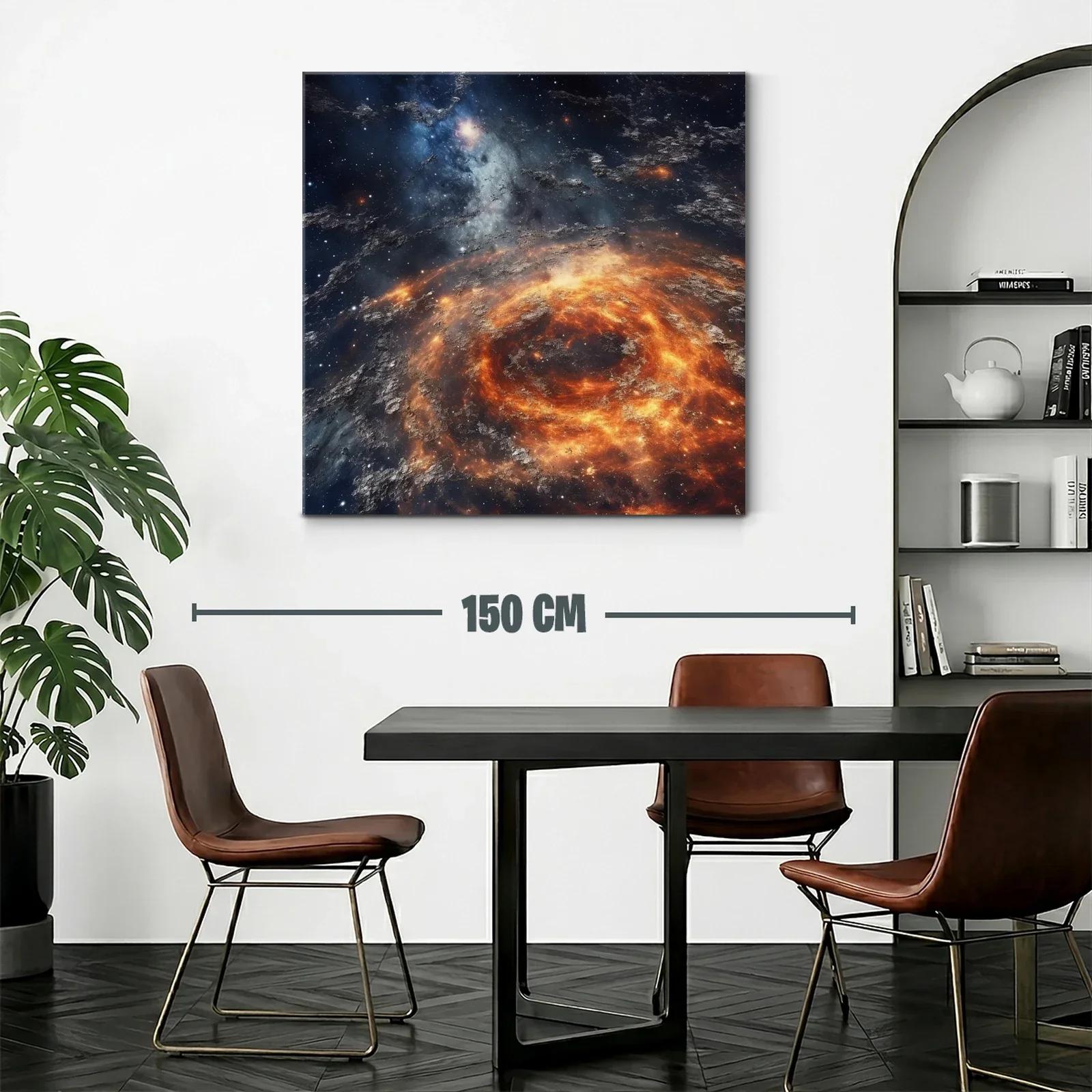 Galaxia en llamas con destellos cósmicos vibrantes — miniatura 2