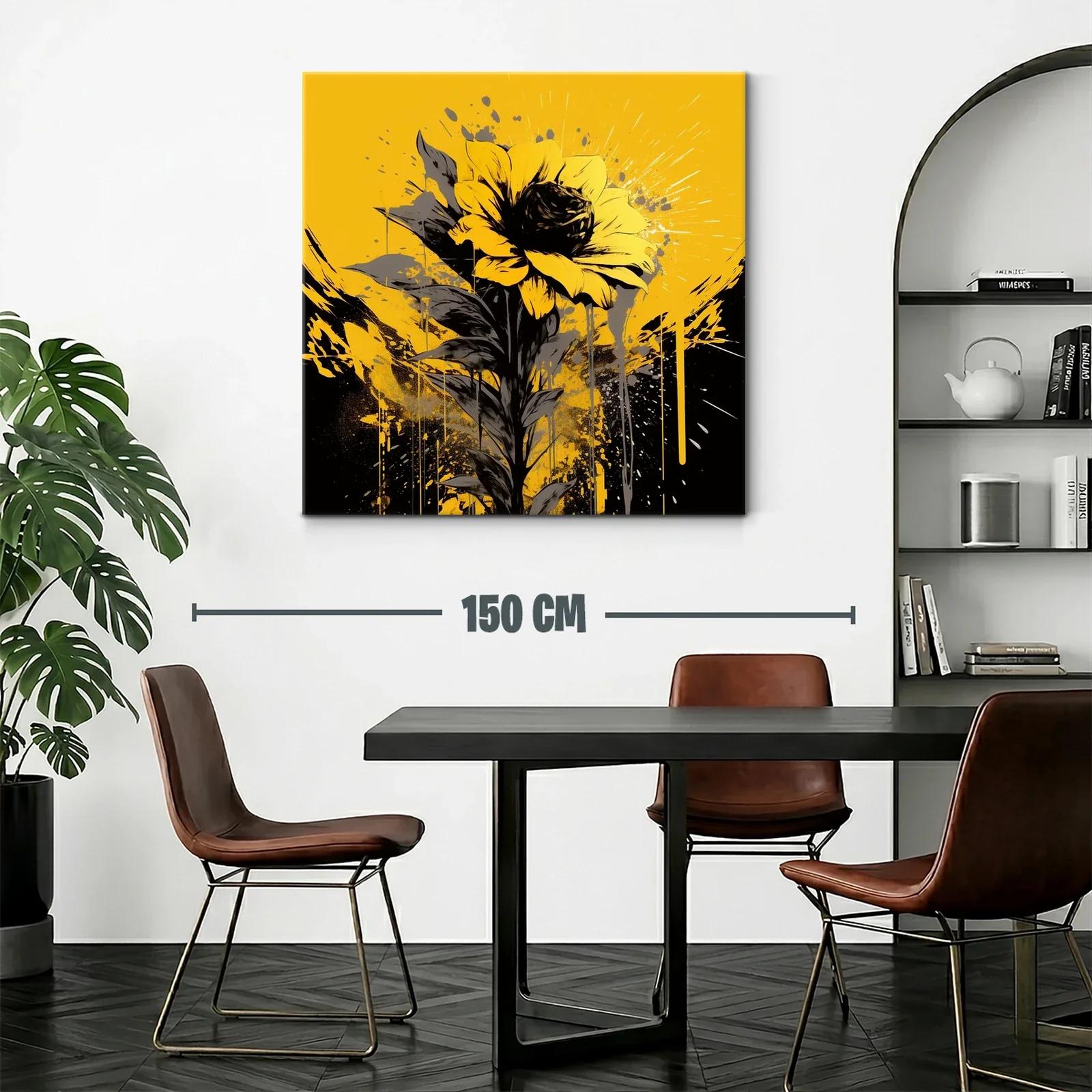 Girasol impactante con vibrante contraste en amarillo y negro — miniatura 2