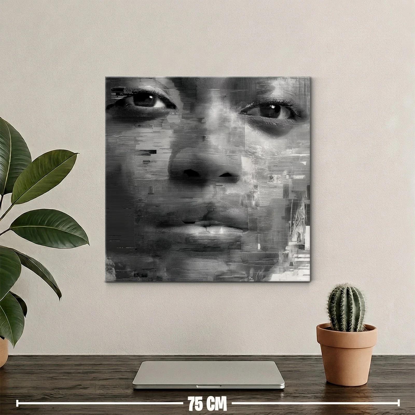 Retrato abstracto en tonos grises para espacios contemporáneos — miniatura 2