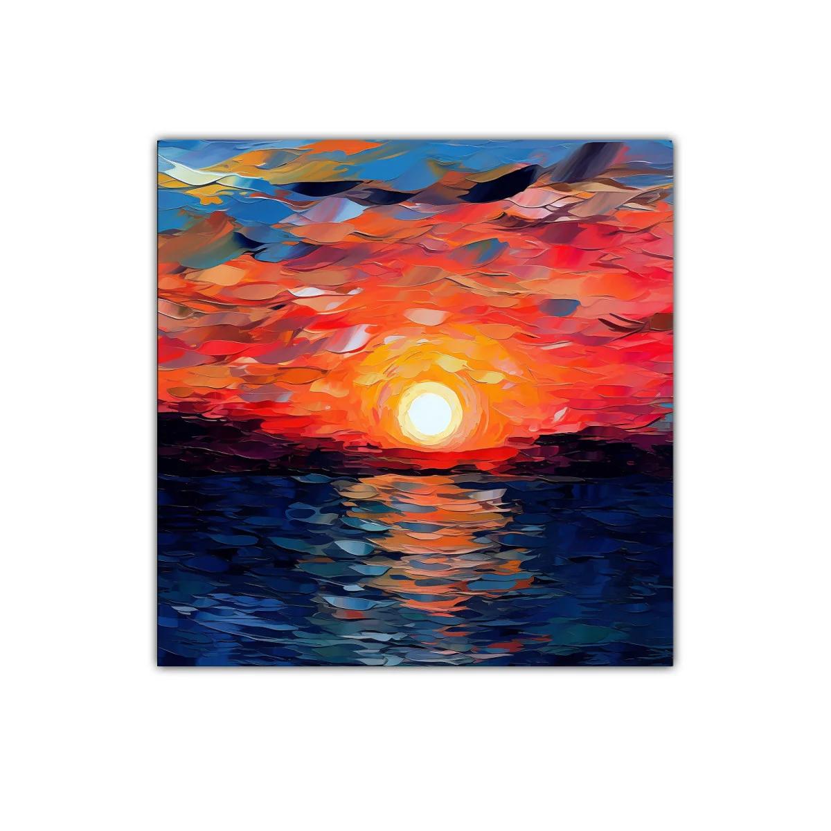 Atardecer vibrante con tonos cálidos y azulados — miniatura 1