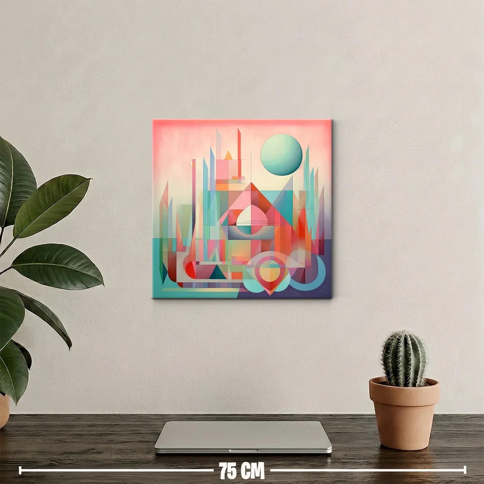 Composición abstracta con formas geométricas y tonos pastel — miniatura 2