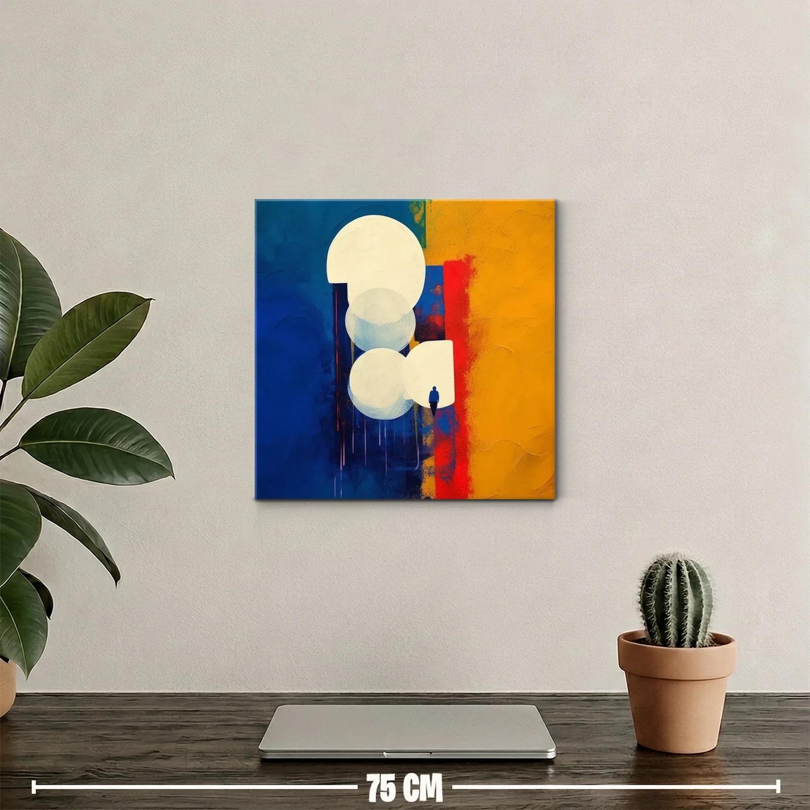 Composición abstracta con formas circulares y contrastes vivos — miniatura 2