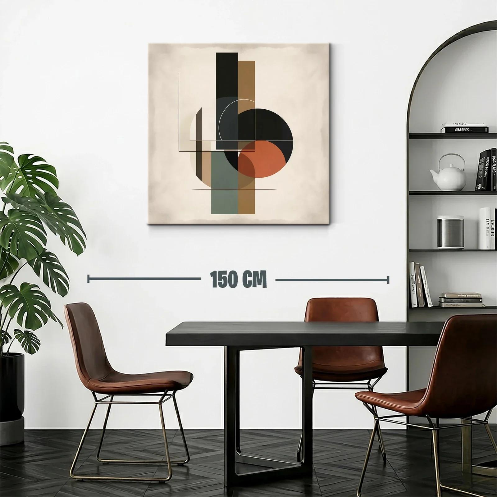Composición Abstracta con Formas Geométricas en Tonos Tierra — miniatura 2