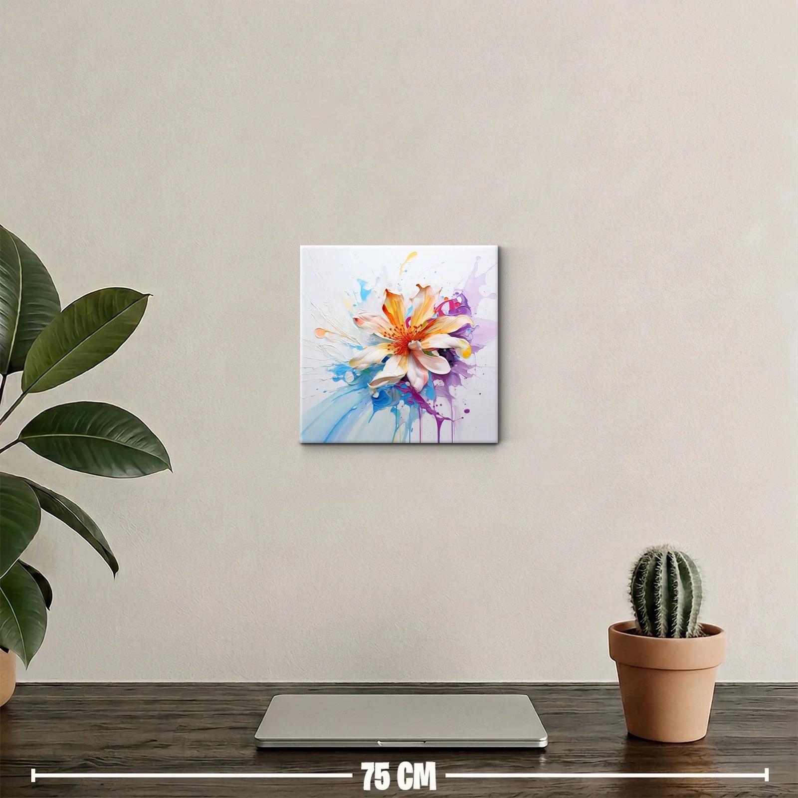 Flor vibrante con explosión de color y movimiento dinámico — miniatura 2
