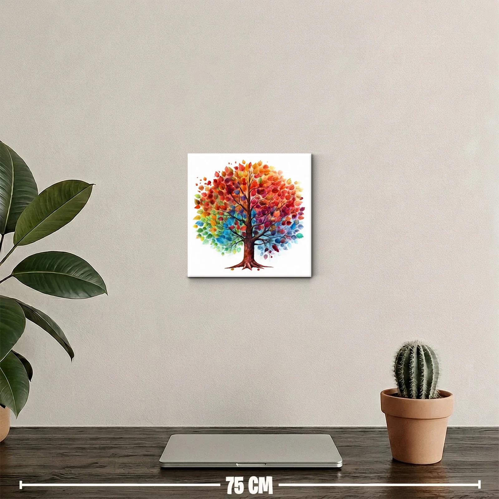 Árbol multicolor con hojas vibrantes y energía natural — miniatura 2
