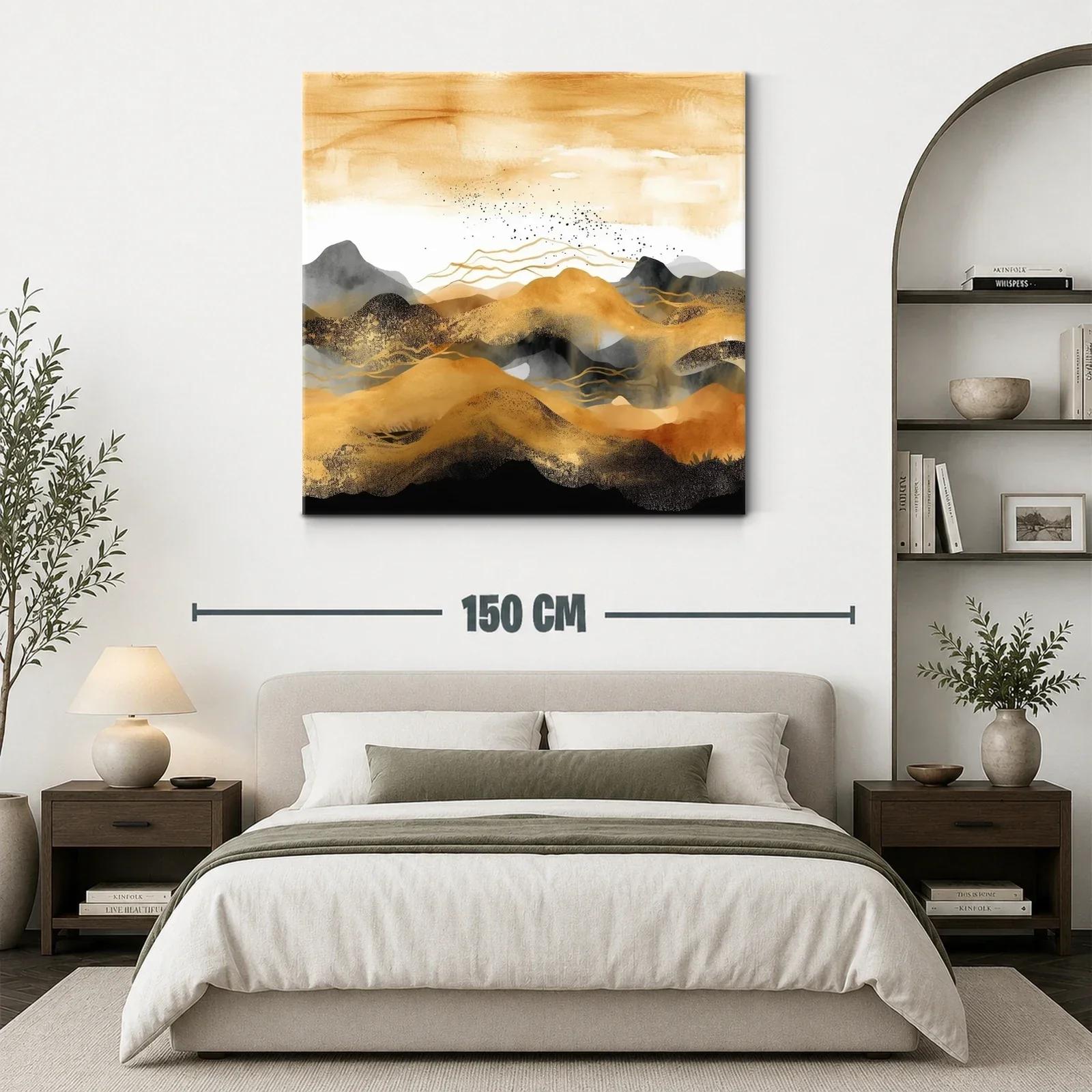 Paisaje abstracto en tonos tierra y negros cálidos — miniatura 3