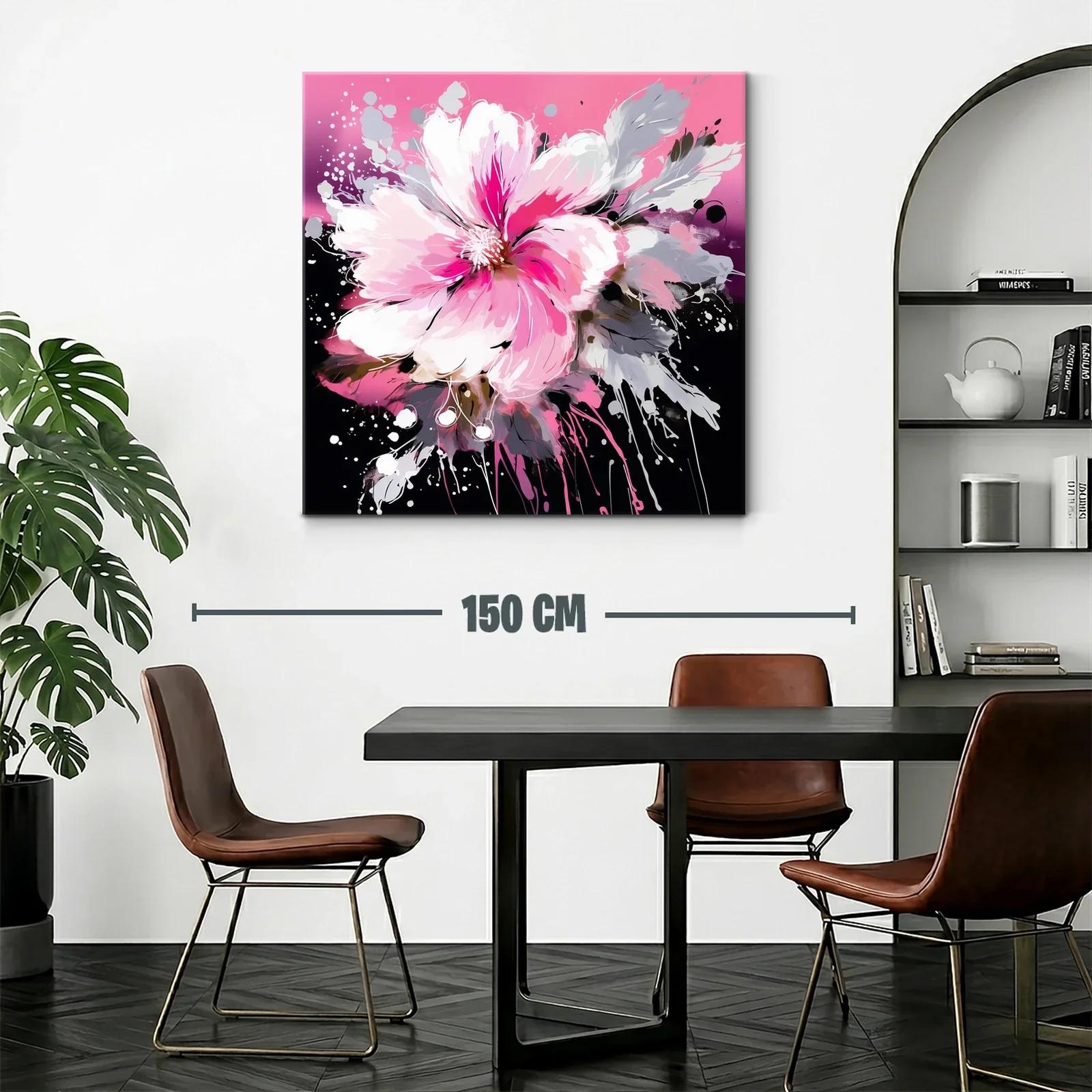 Flor vibrante en tonos fucsia y gris sobre fondo oscuro — miniatura 2