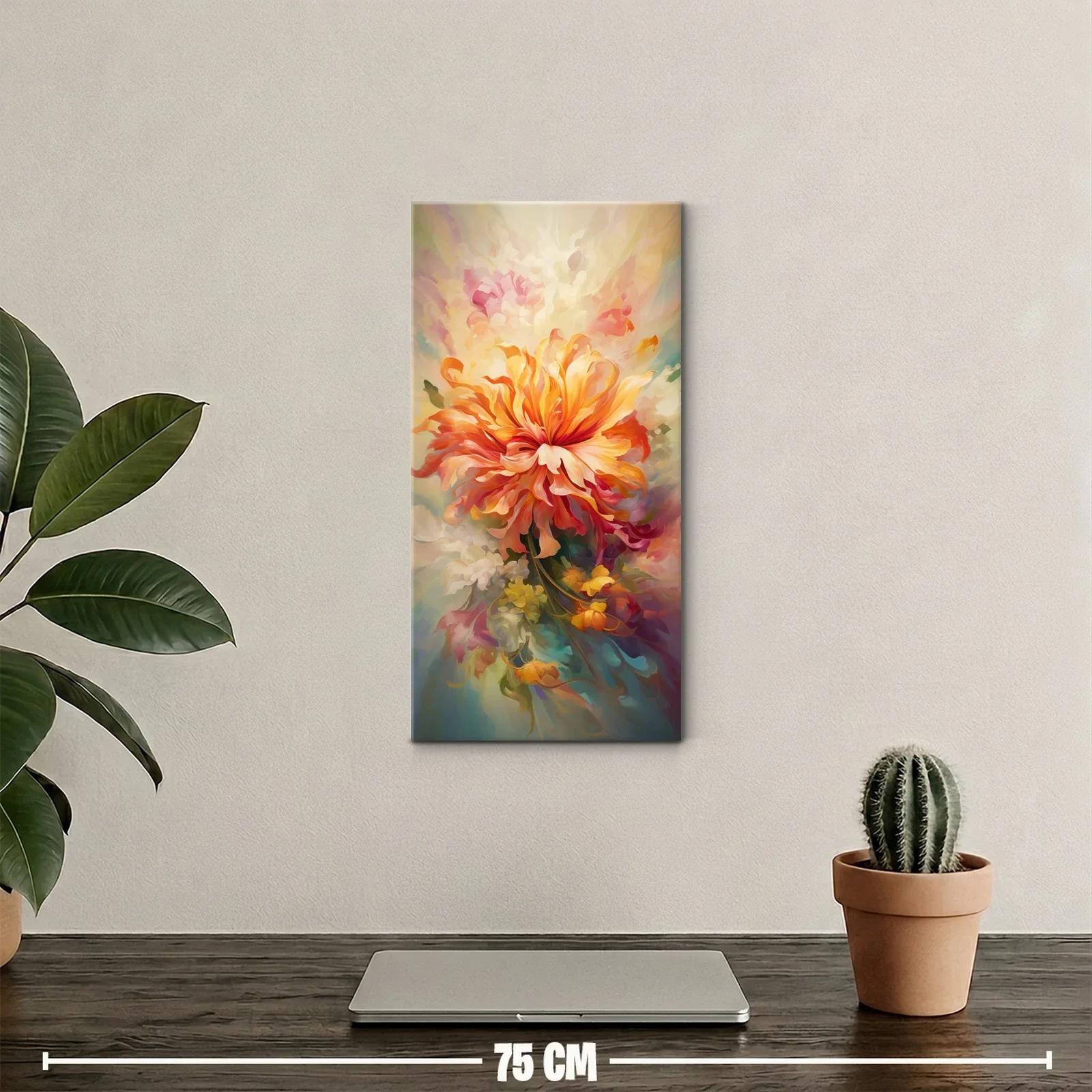 Cuadro dalia naranja de pétalos ondulados — miniatura 2