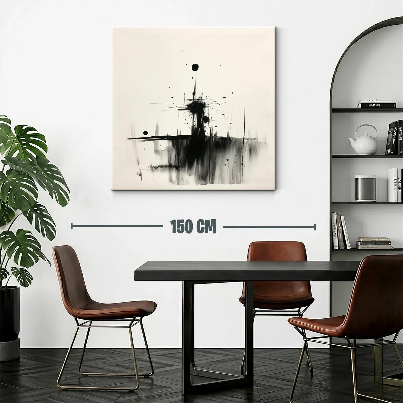 Composición abstracta en blanco y negro contemporánea — miniatura 2