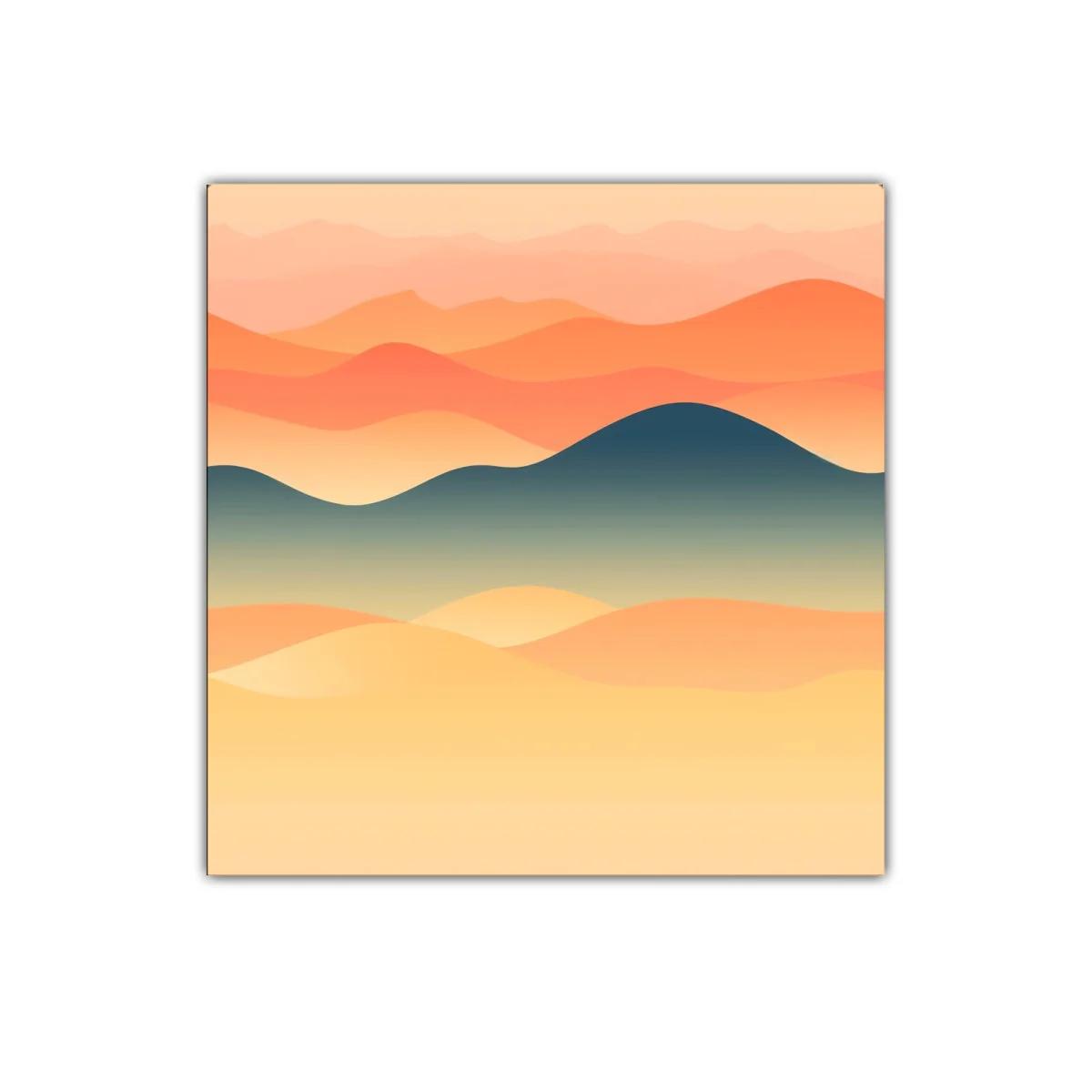 Paisaje abstracto con montañas y degradado cálido — imagen principal