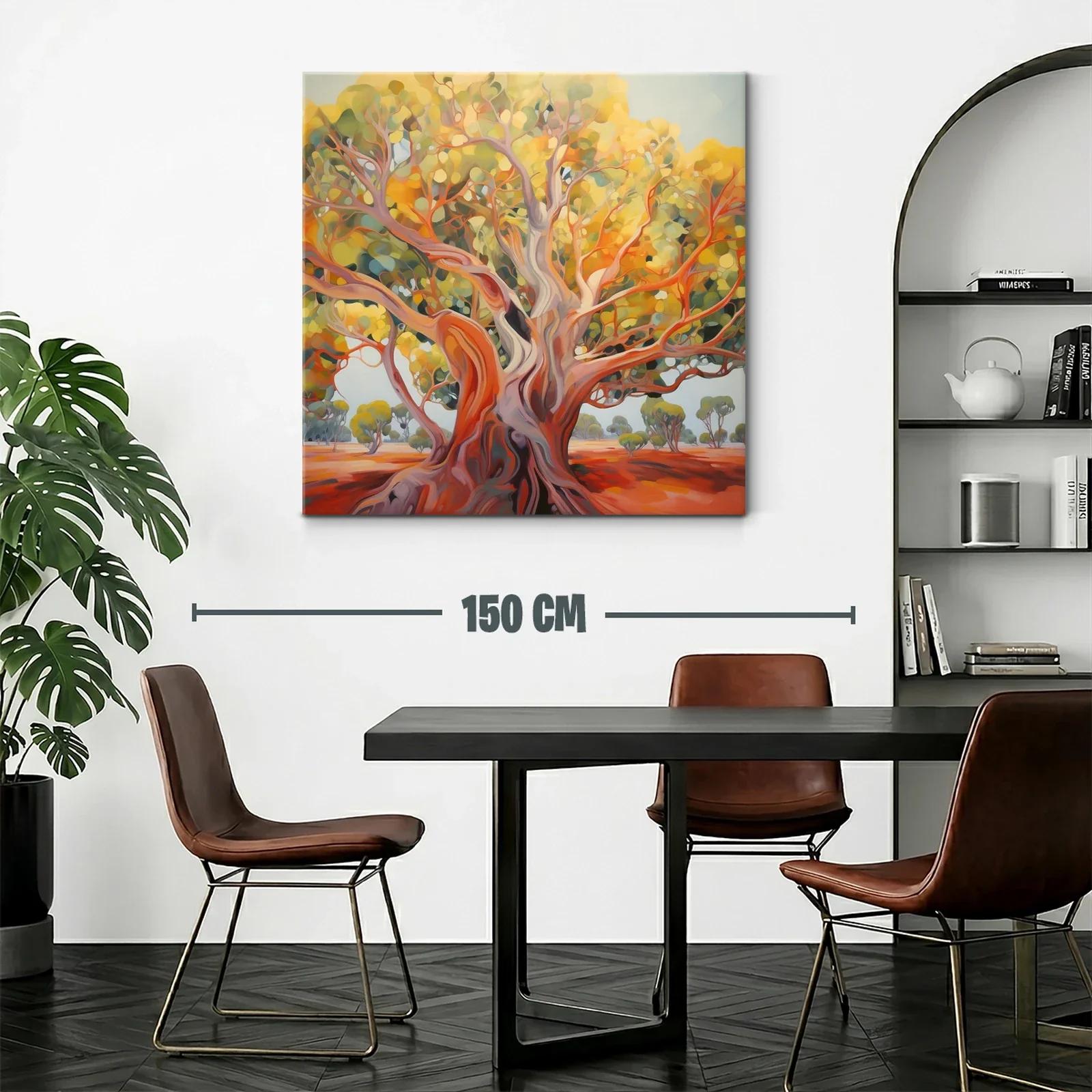 Árbol imponente con vibrantes tonos cálidos y frescos — miniatura 2