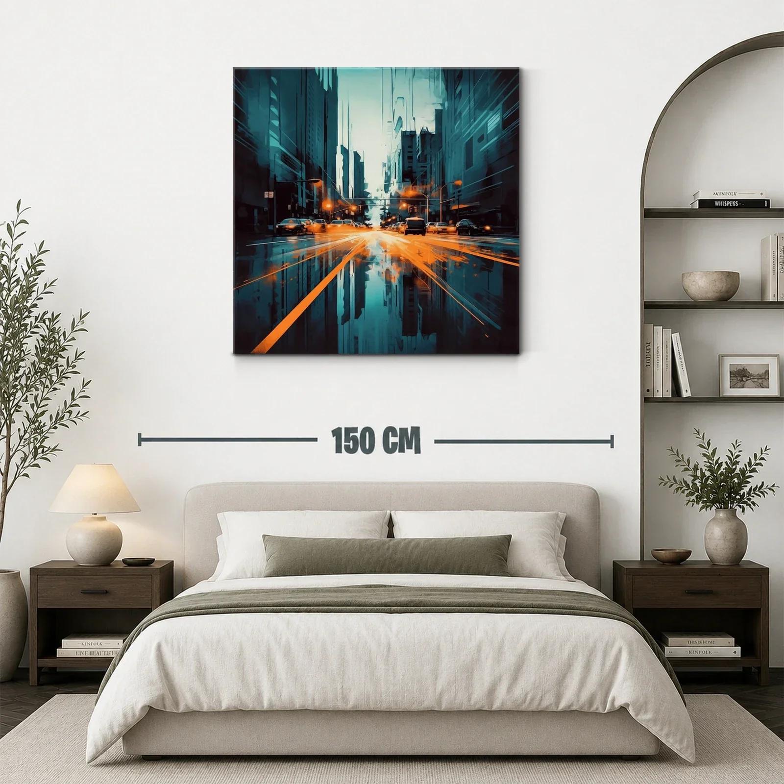 Movimiento urbano con luces vibrantes en ciudad moderna — miniatura 3