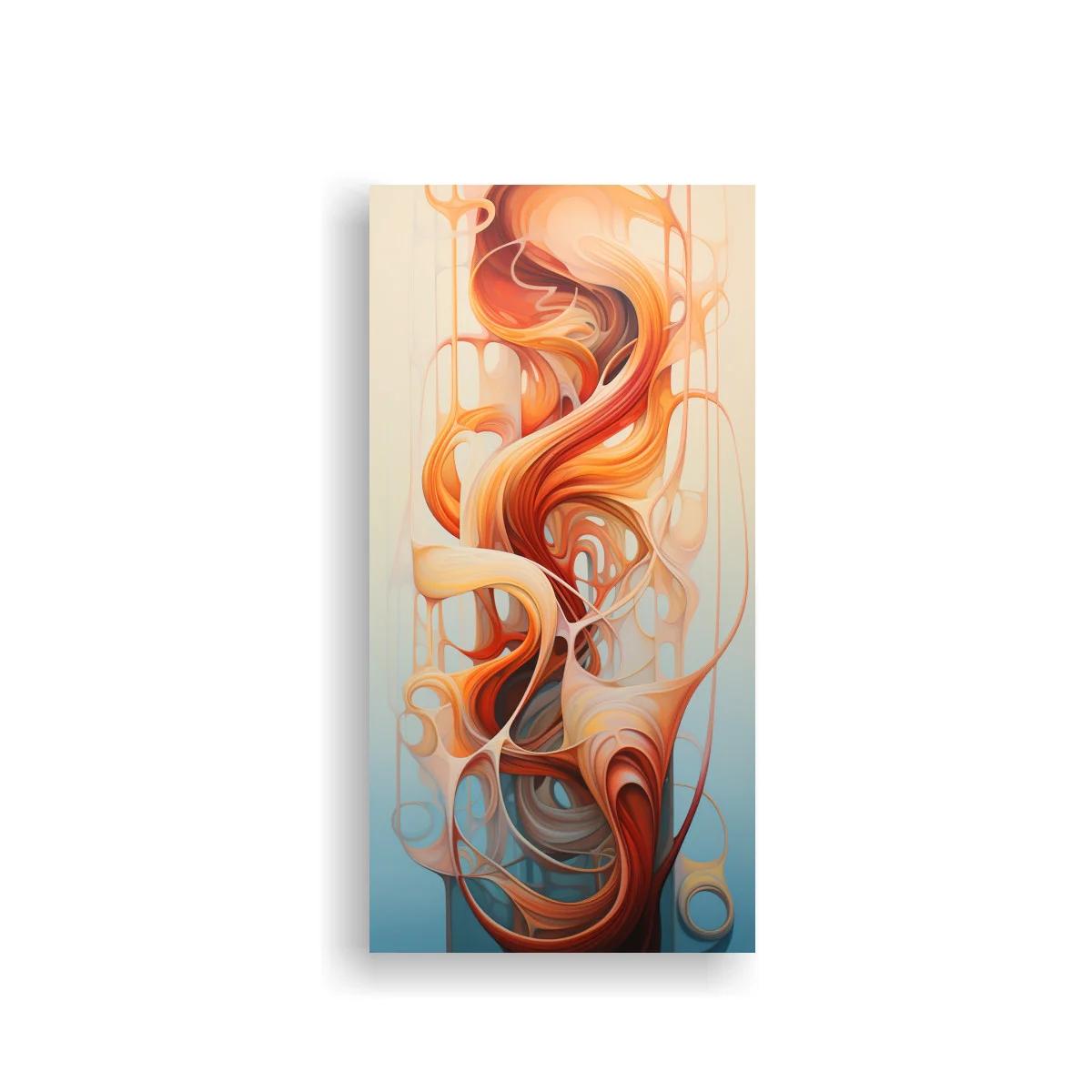 Cuadro formas fluidas abstractas con remolinos ascendentes — imagen principal