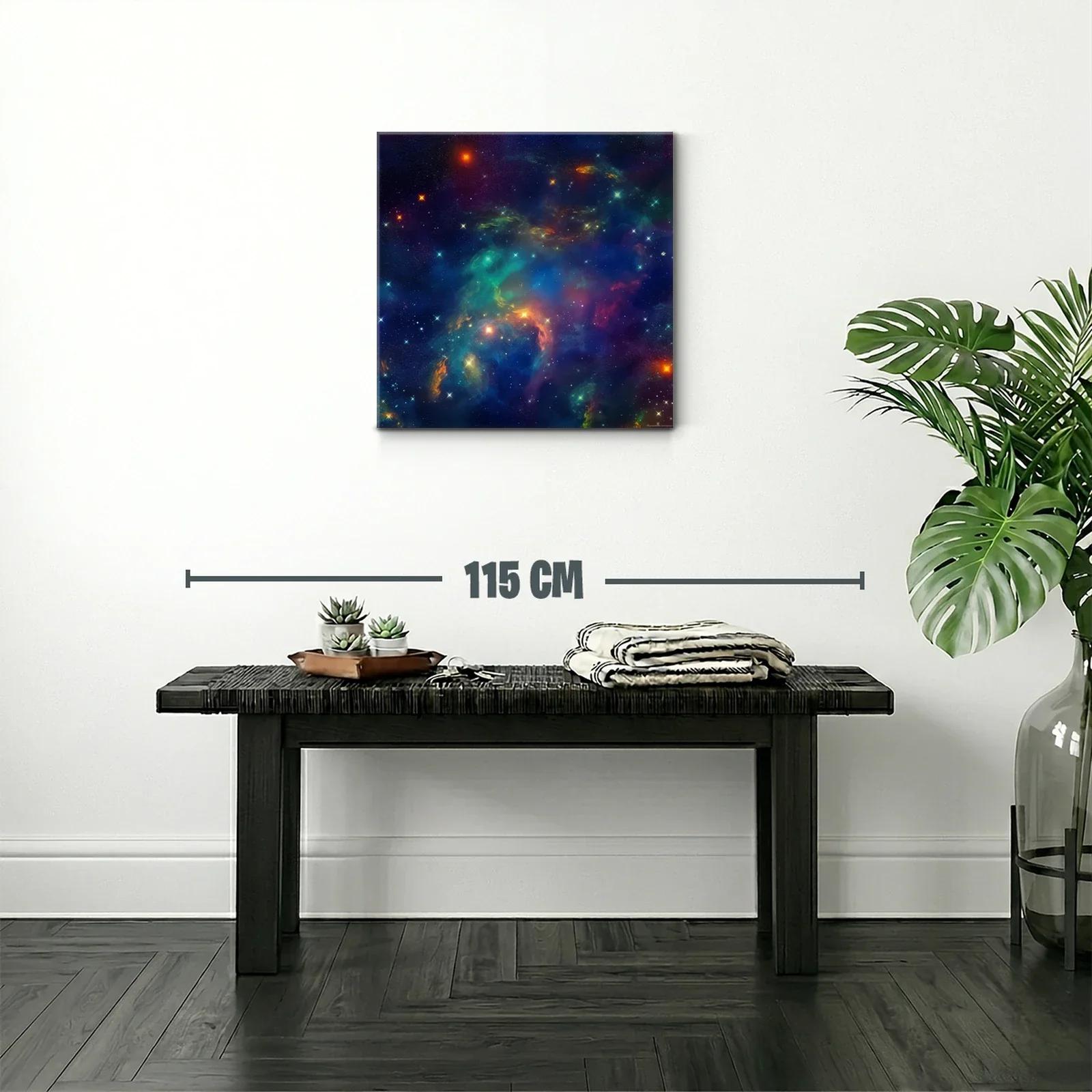 Cuadro Galaxia Cósmica con Estrellas Luminosas y Nebulosas — miniatura 2