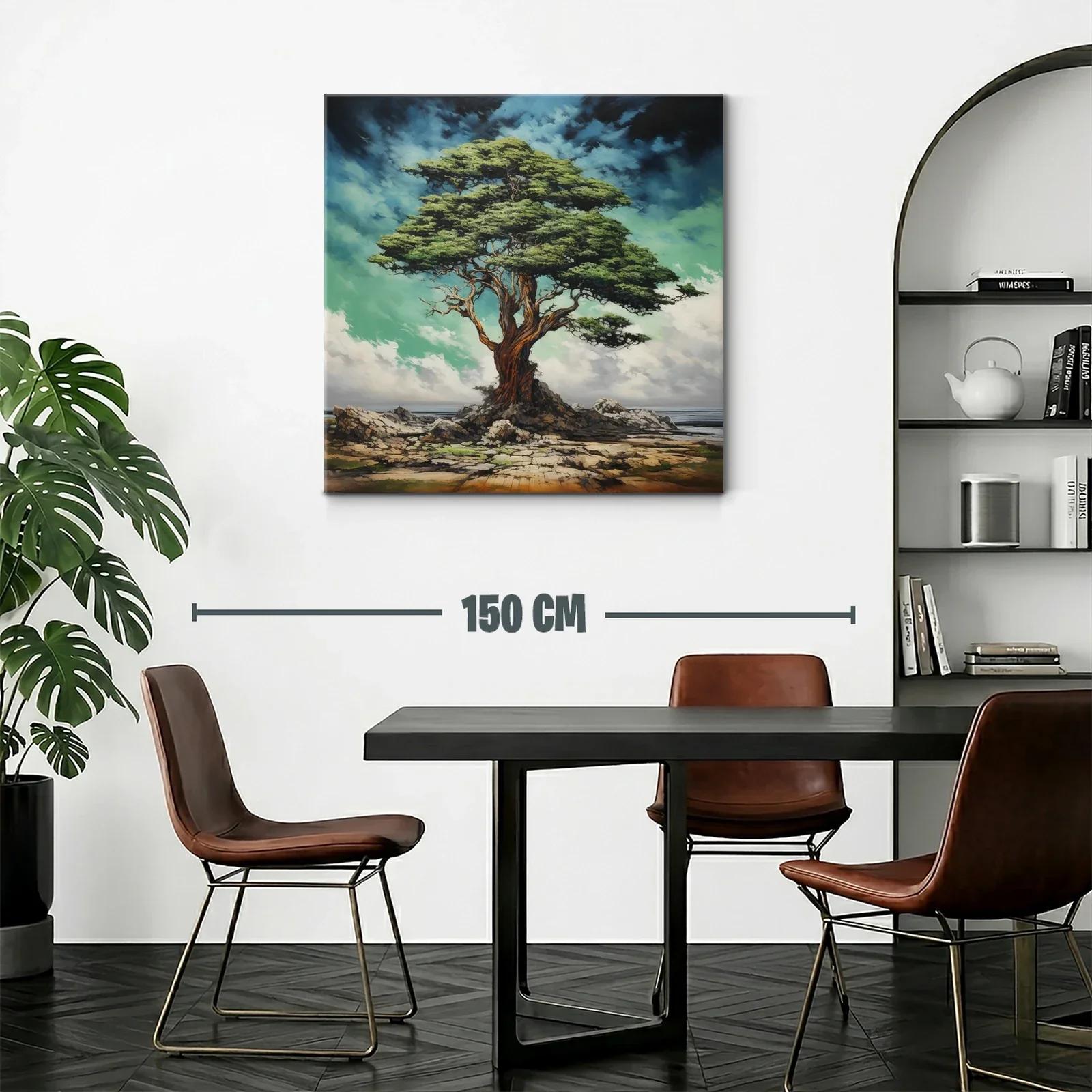 Impresionante árbol solitario en paisaje costero natural — miniatura 2