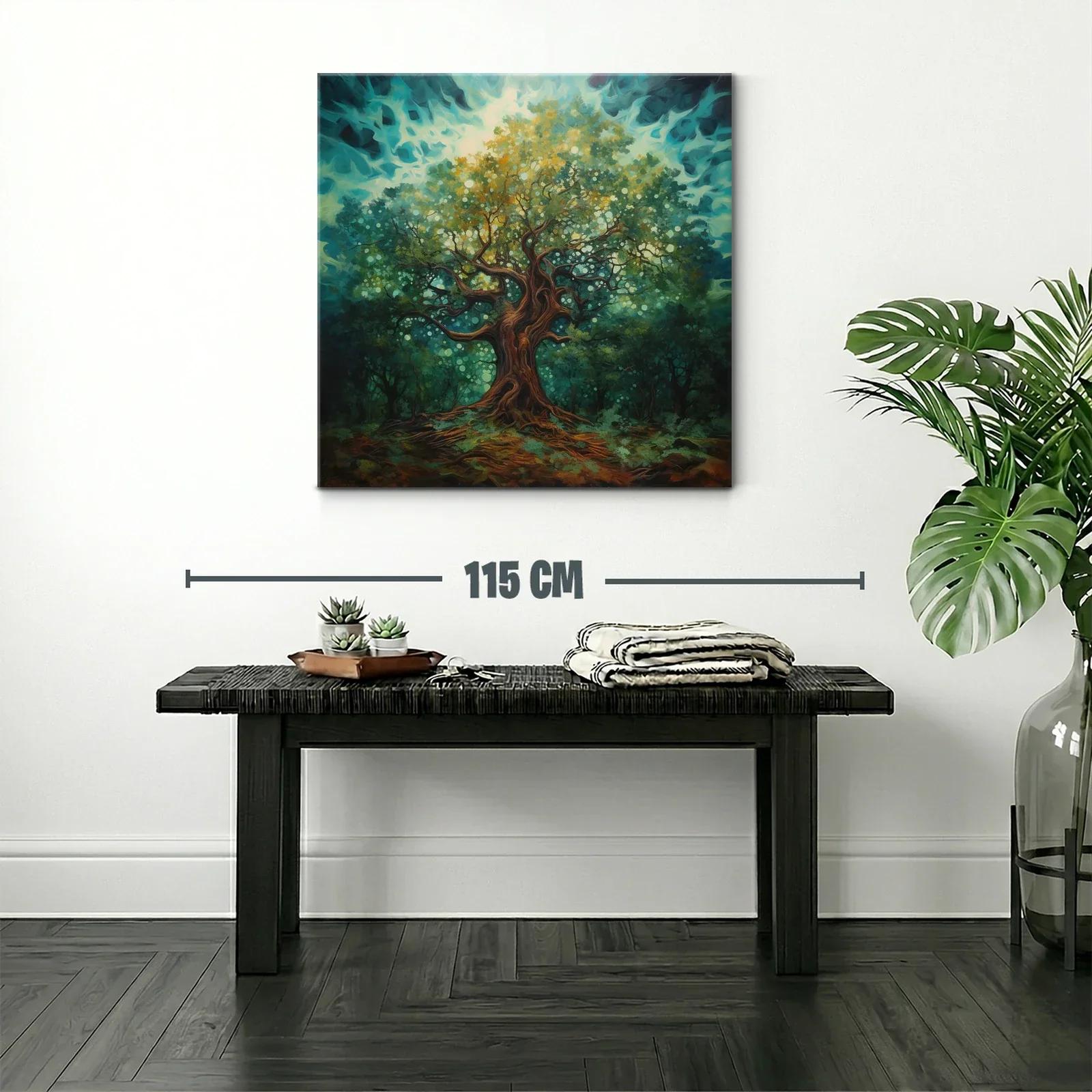 Árbol místico con luces en bosque encantado — miniatura 2