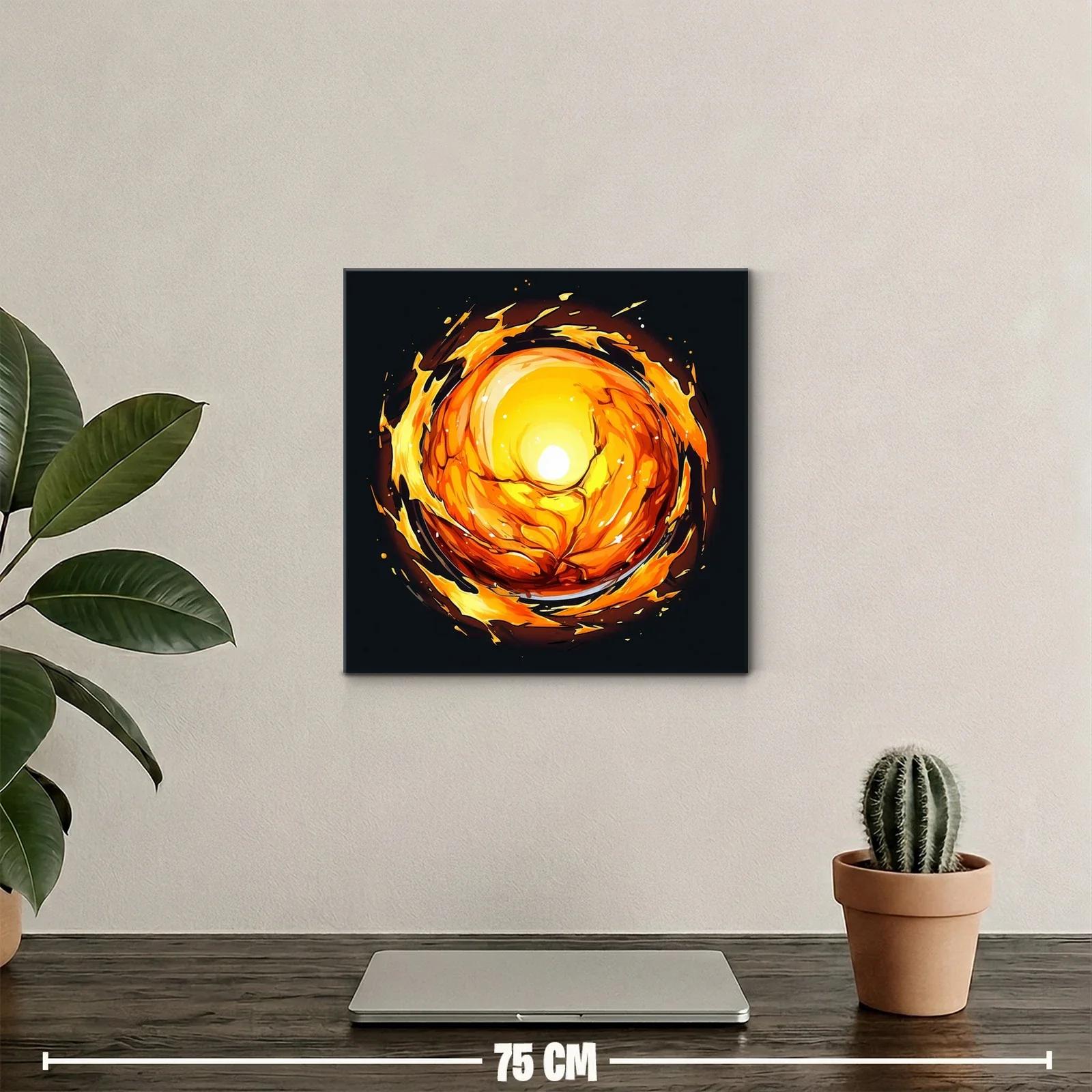 Explosión de luz y fuego en tonos cálidos vibrantes — miniatura 2