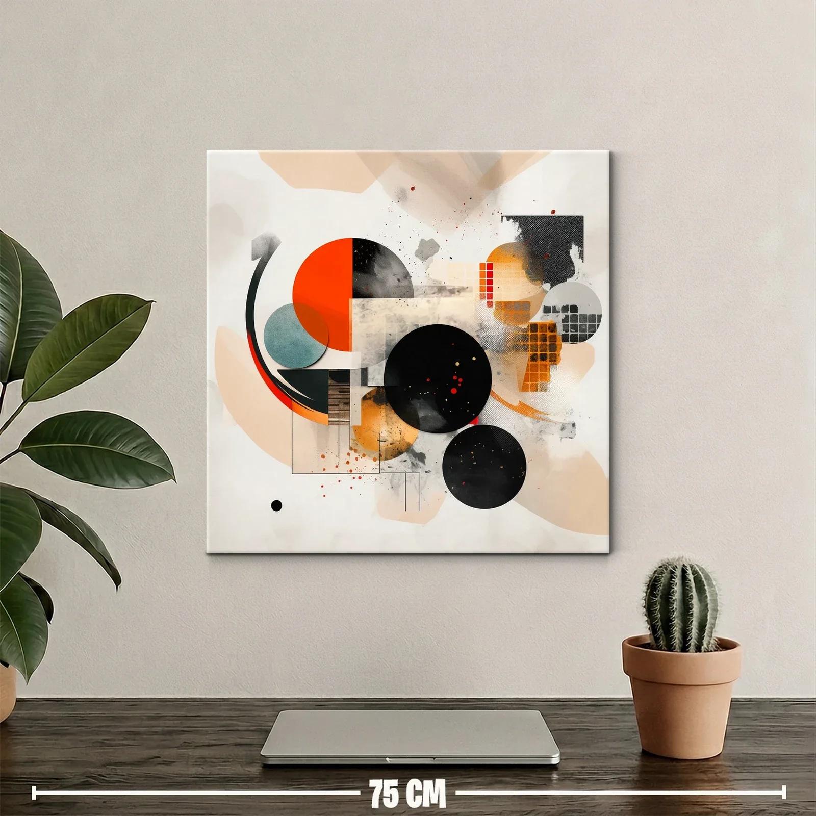 Composición abstracta con círculos y tonos cálidos — miniatura 2