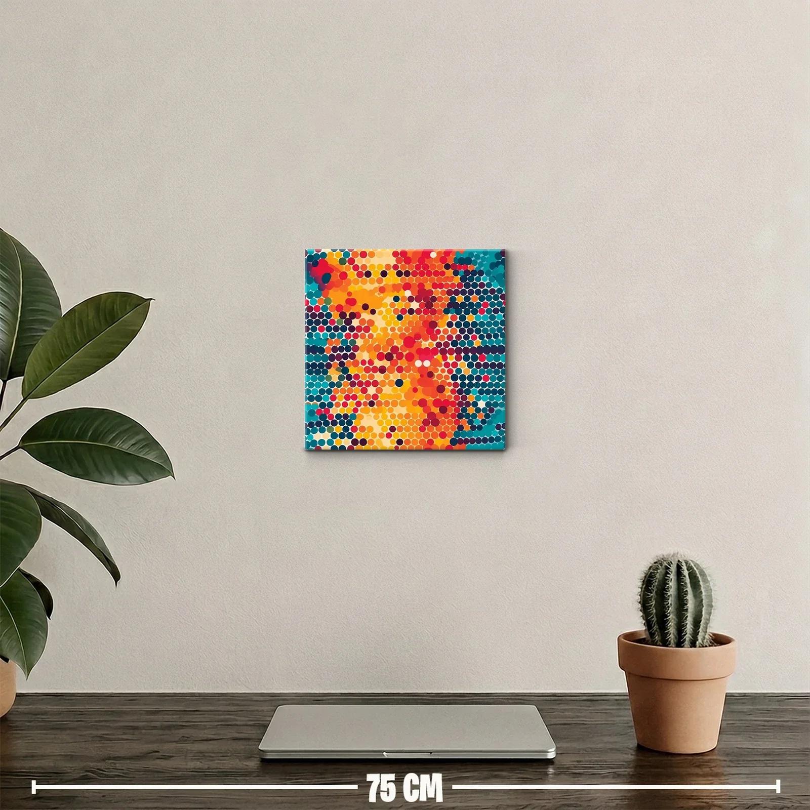Cuadro geométrico con vibrantes círculos multicolor — miniatura 2