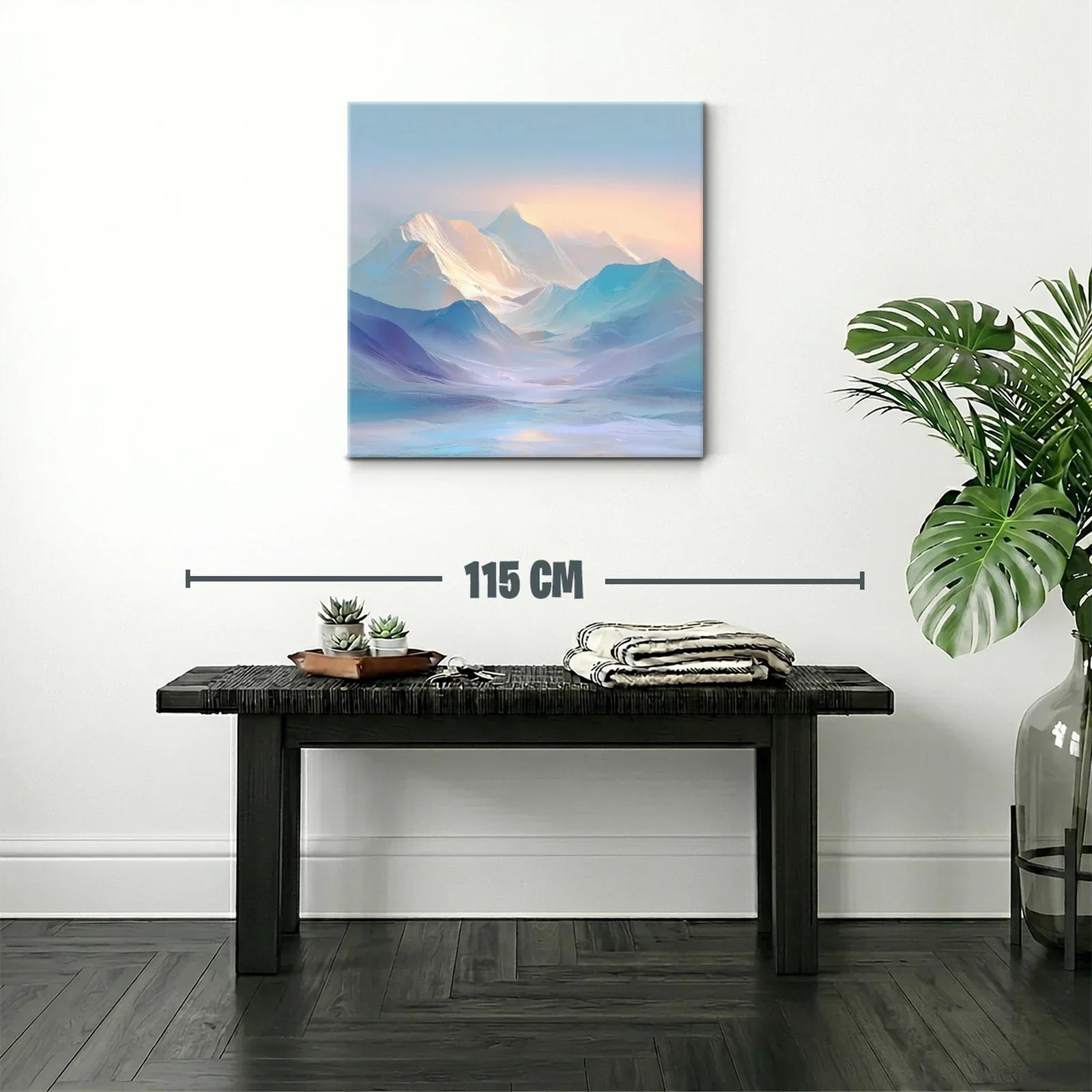 Paisaje Montañoso en Luz Suave y Tonos Pastel — miniatura 2