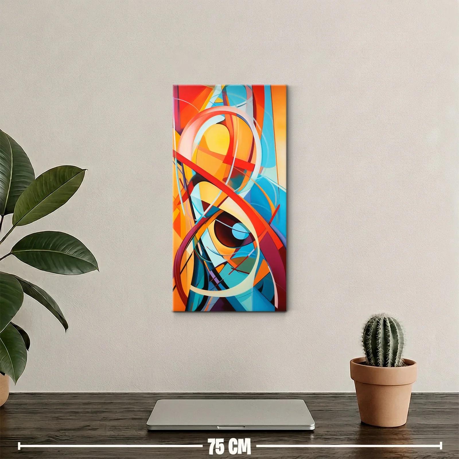 Cuadro aros abstractos superpuestos en color — miniatura 2