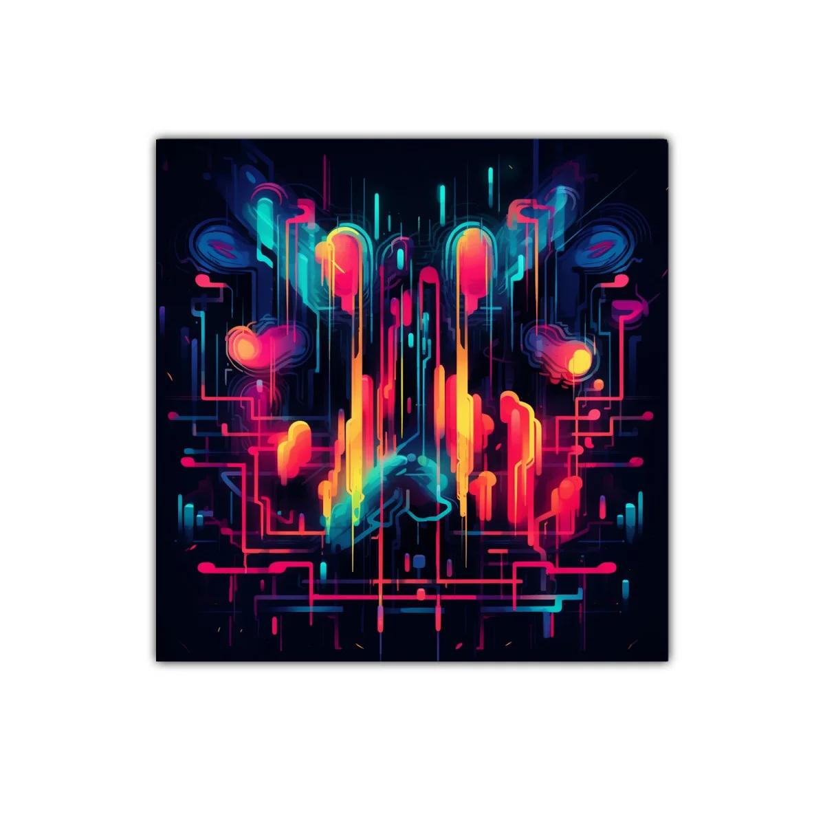 Explosión de color en abstracción futurista vibrante — miniatura 1