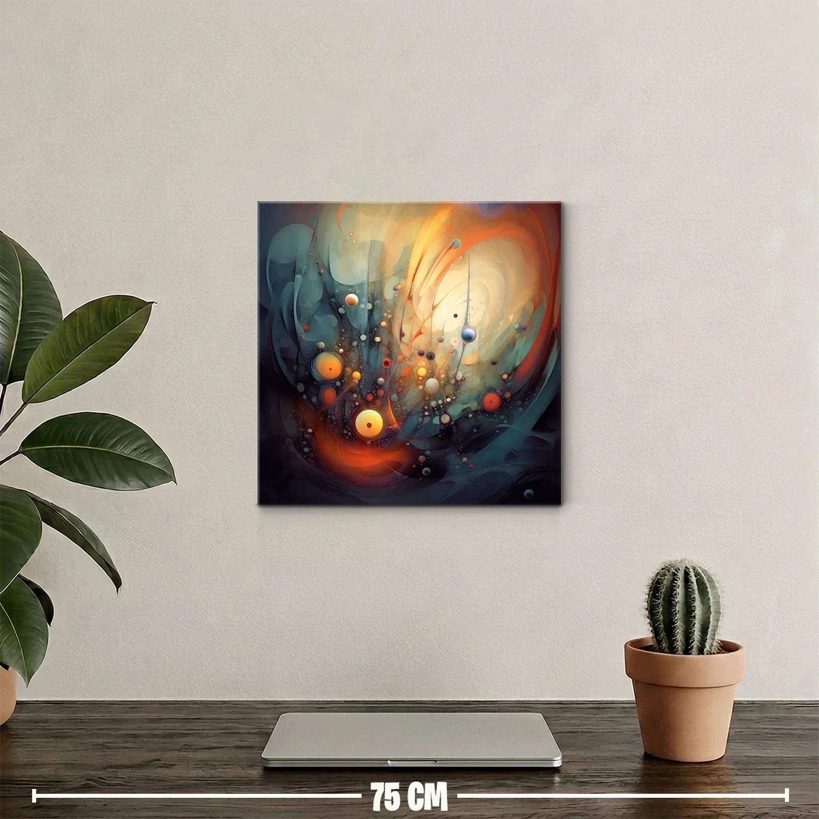 Composición abstracta con esferas y luces vibrantes — miniatura 2