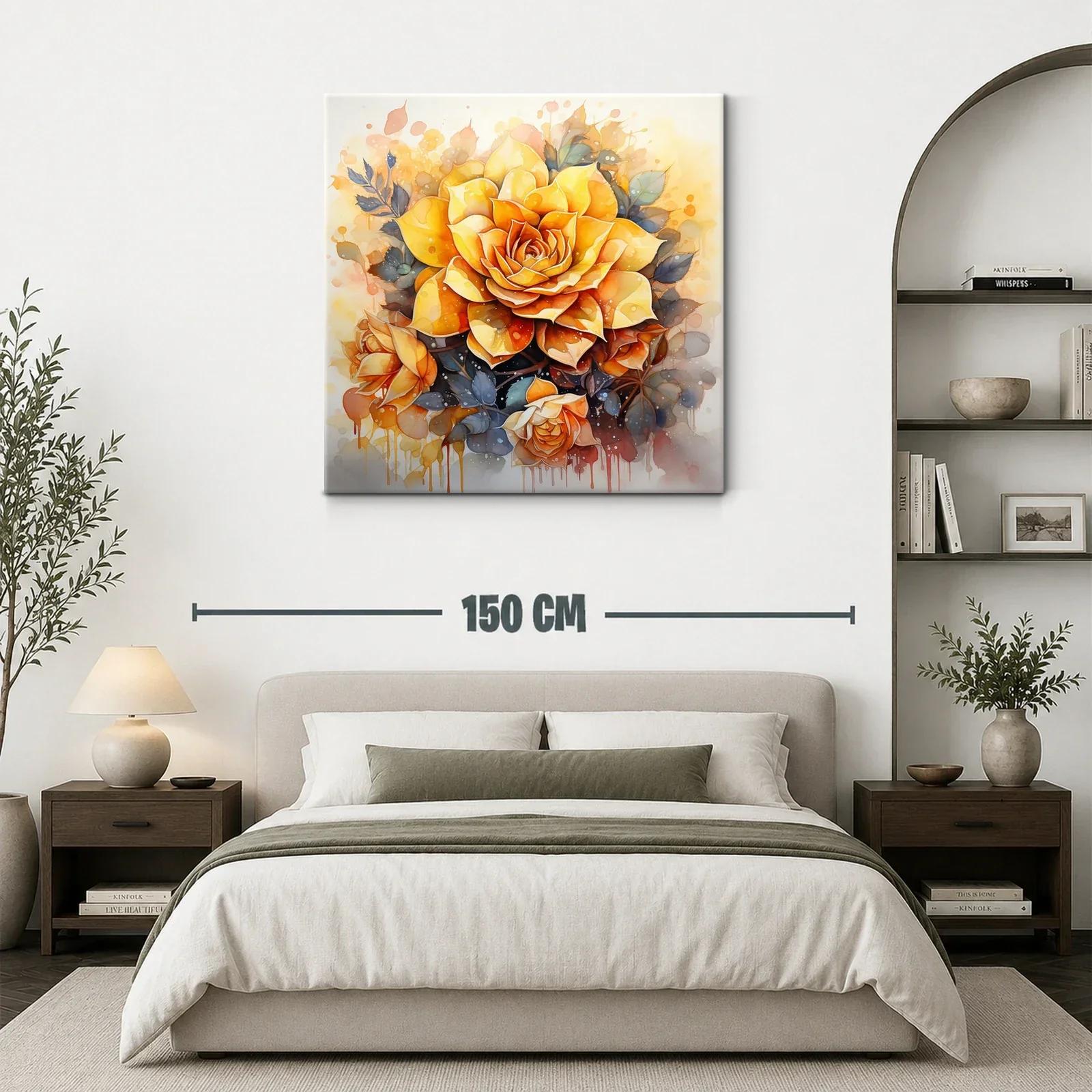 Rosas amarillas vibrantes con detalles delicados en tonos suaves — miniatura 3