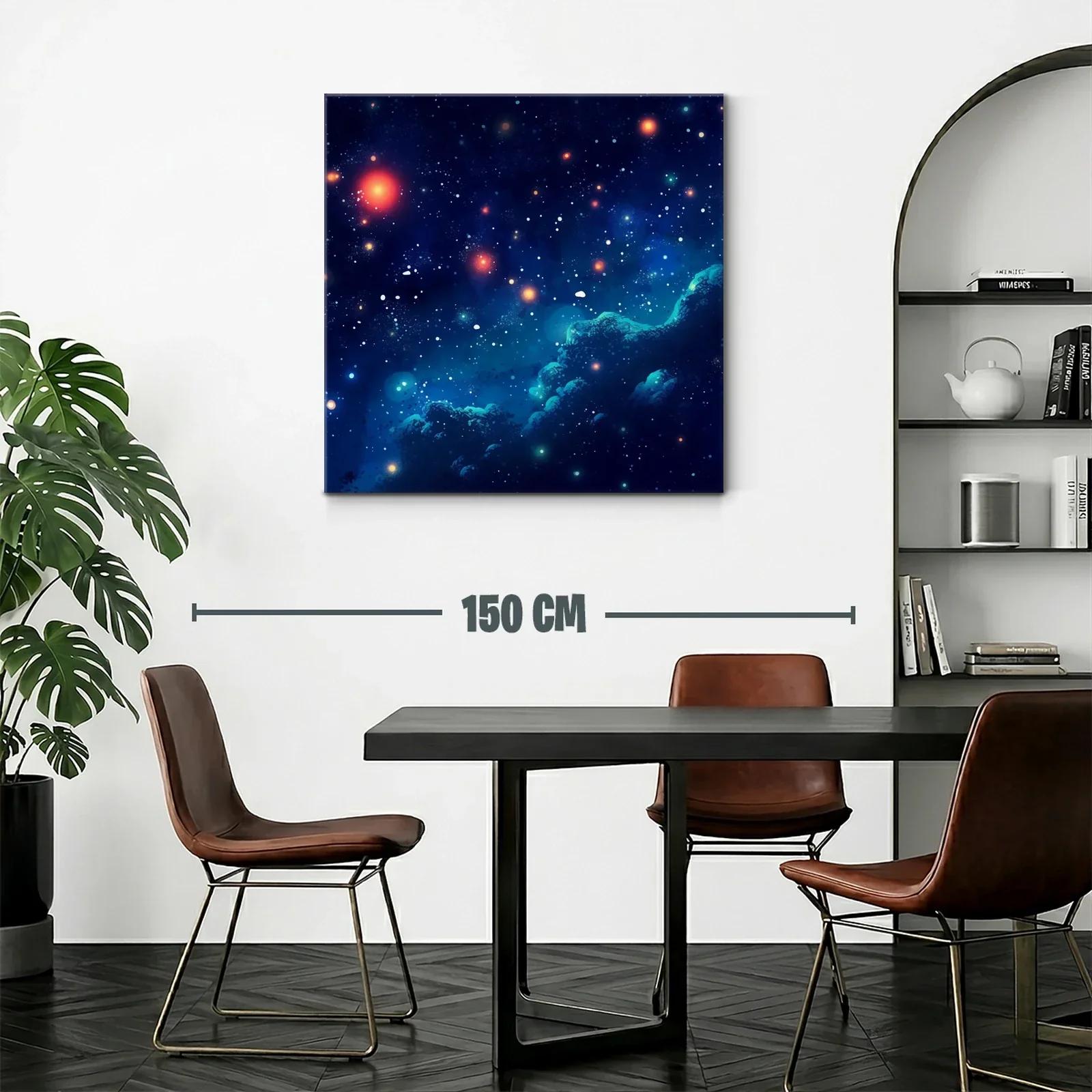 Cielo Estrellado con Destellos en Tonos Azul y Naranja — miniatura 2