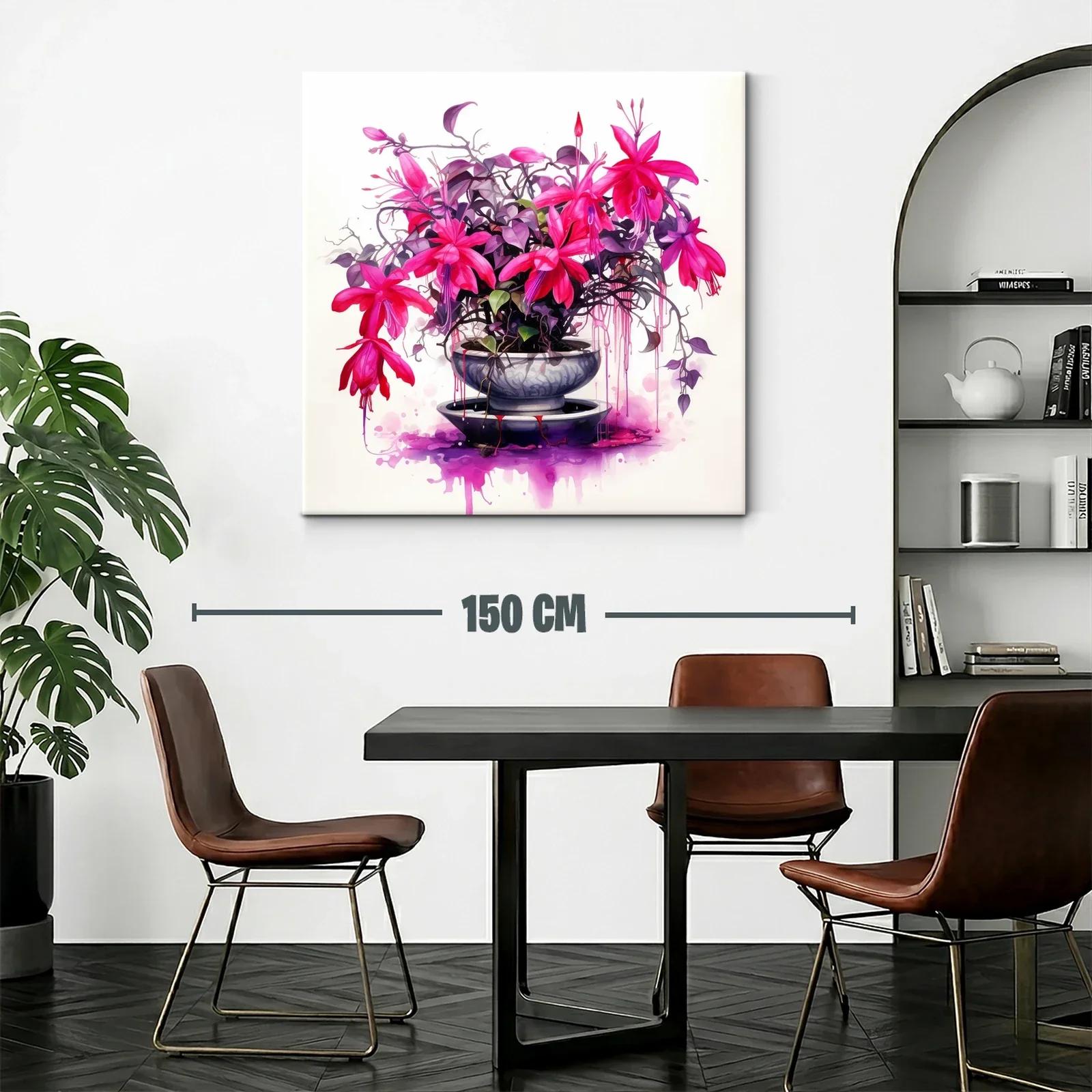 Exuberancia floral en tonos fucsia y violeta elegante — miniatura 2