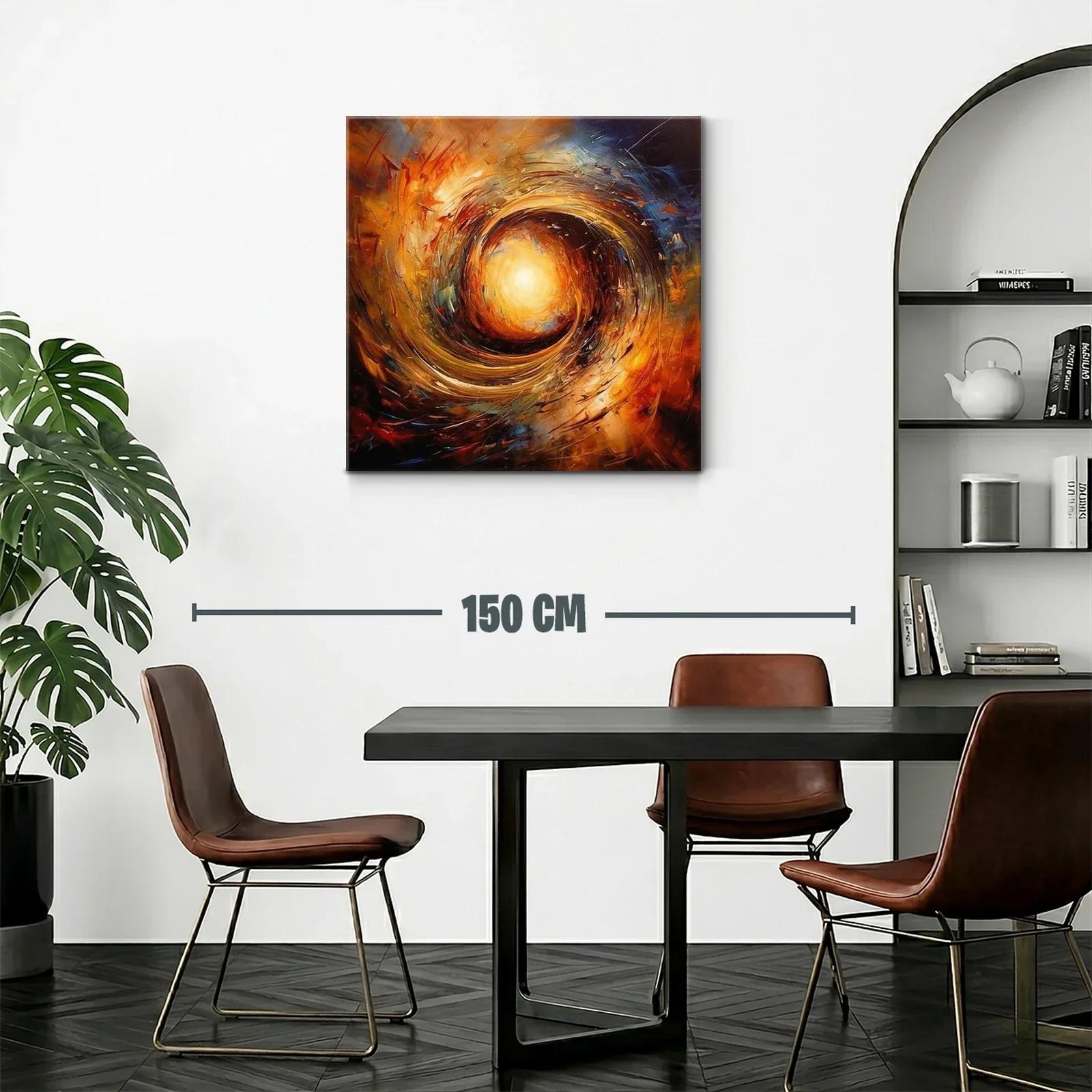 Cuadro Abstracto Espiral de Luz y Energía Cálida — miniatura 2