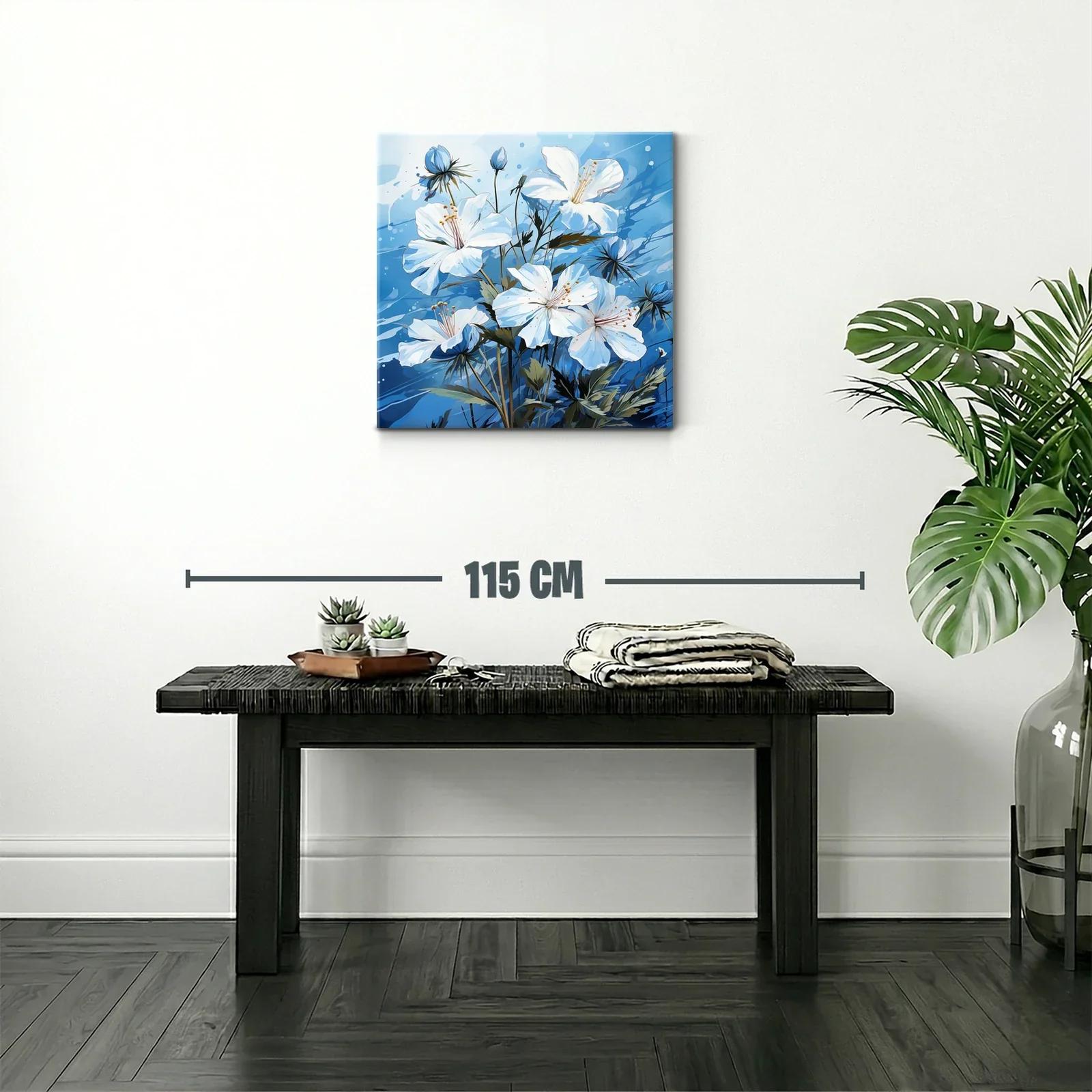 Elegancia floral en tonos frescos y azules vibrantes — miniatura 2