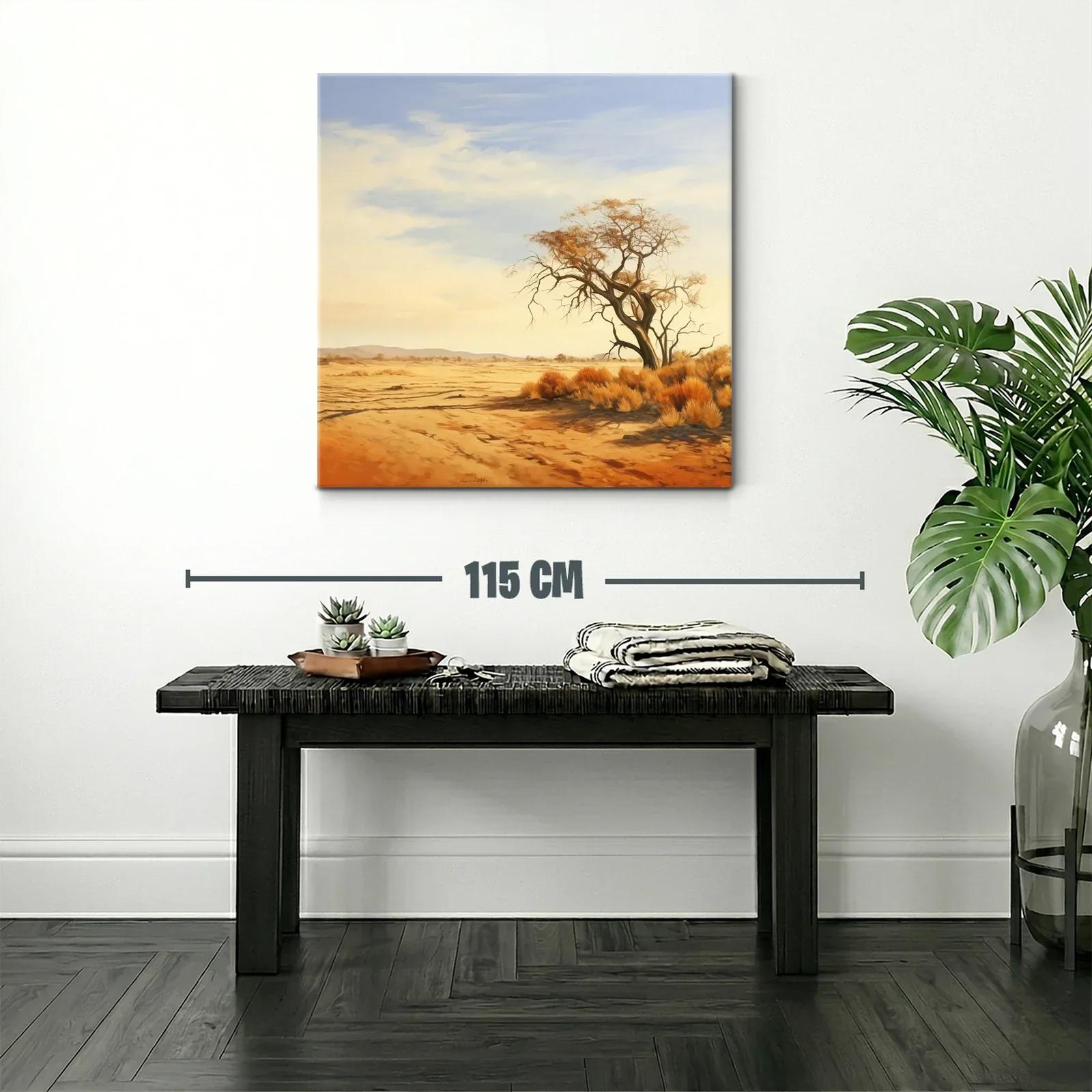 Paisaje sereno con árbol solitario en tonos cálidos — miniatura 2