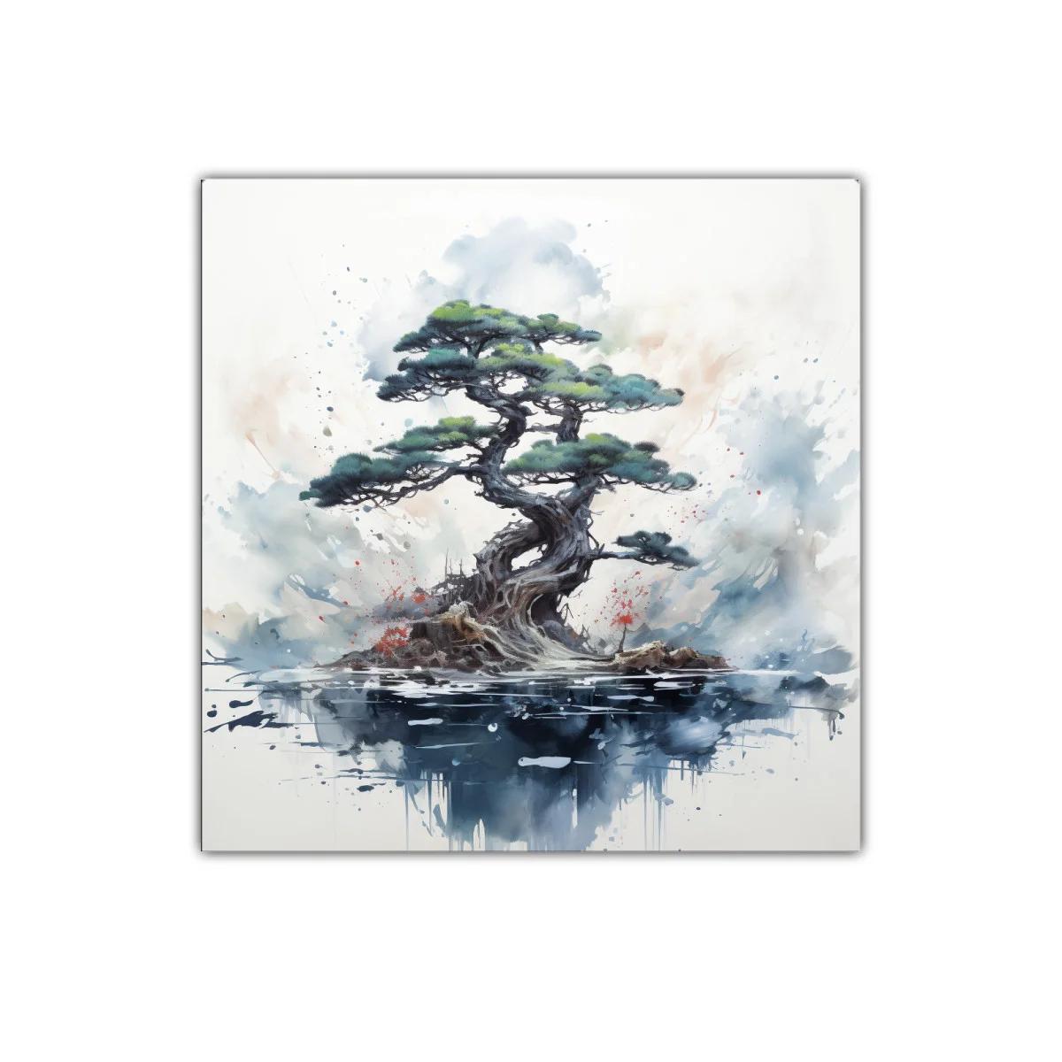 Árbol bonsái en atmósfera acuática y serena — miniatura 1