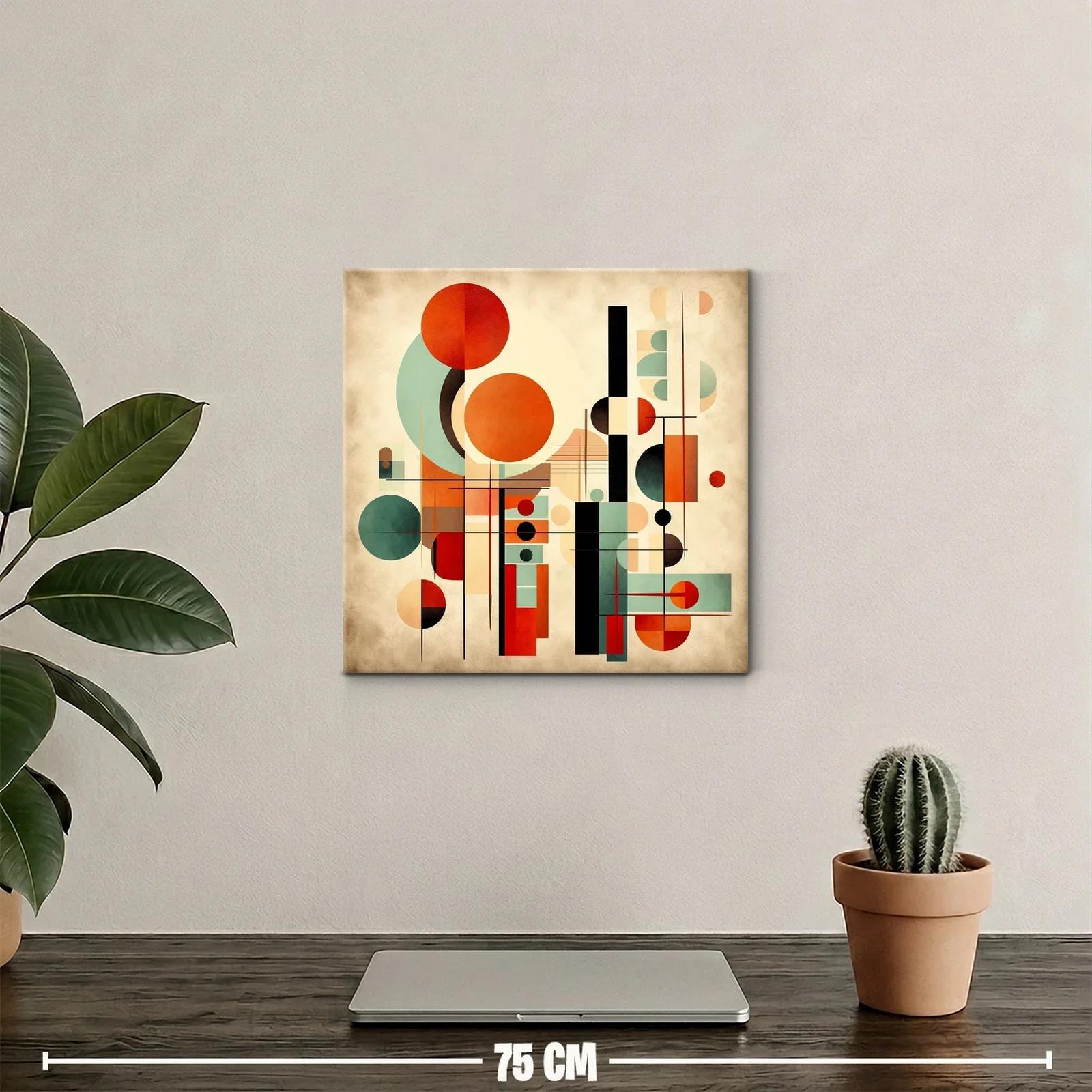 Composición abstracta con formas geométricas en tonos cálidos — miniatura 2