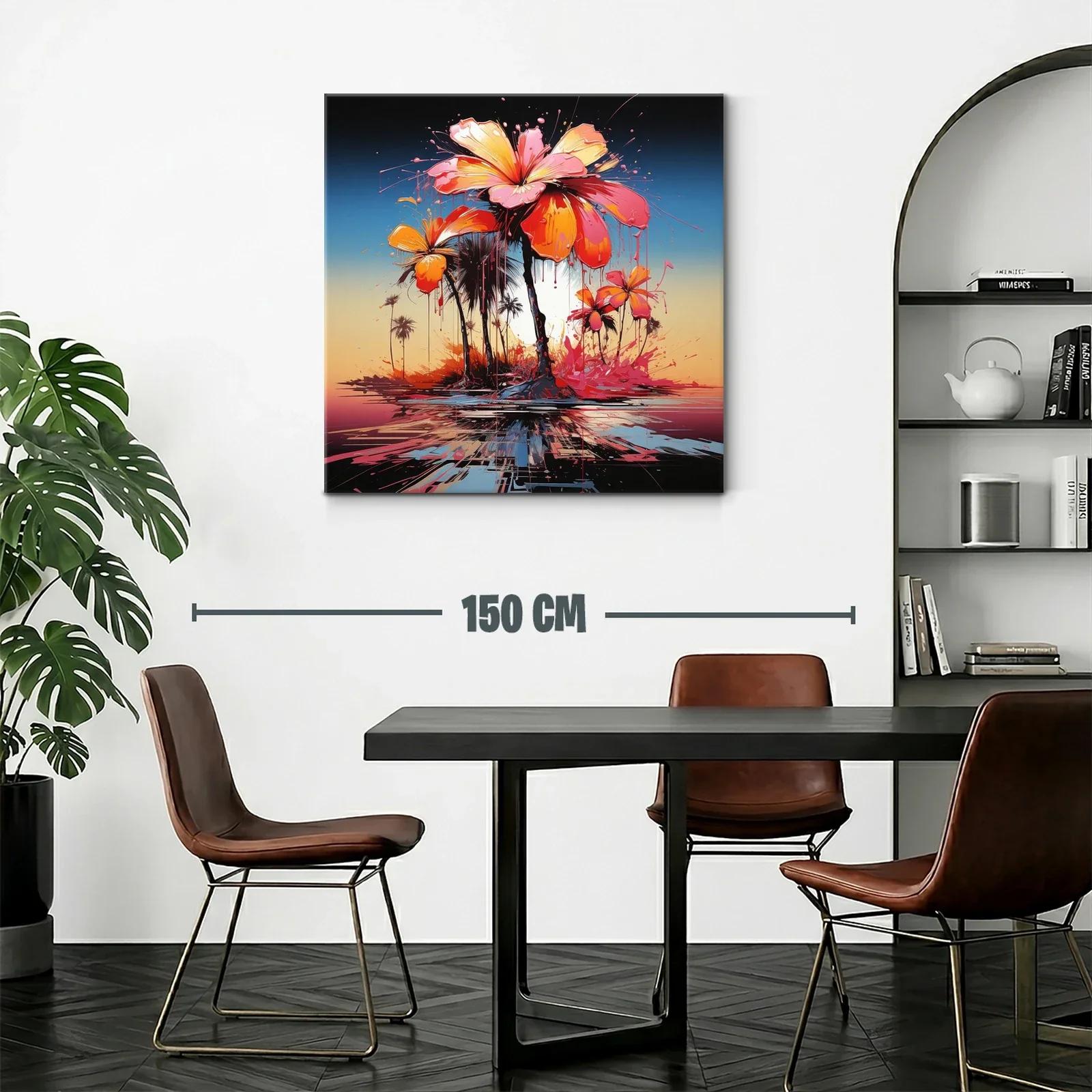 Flores vibrantes con fondo degradado al atardecer — miniatura 2
