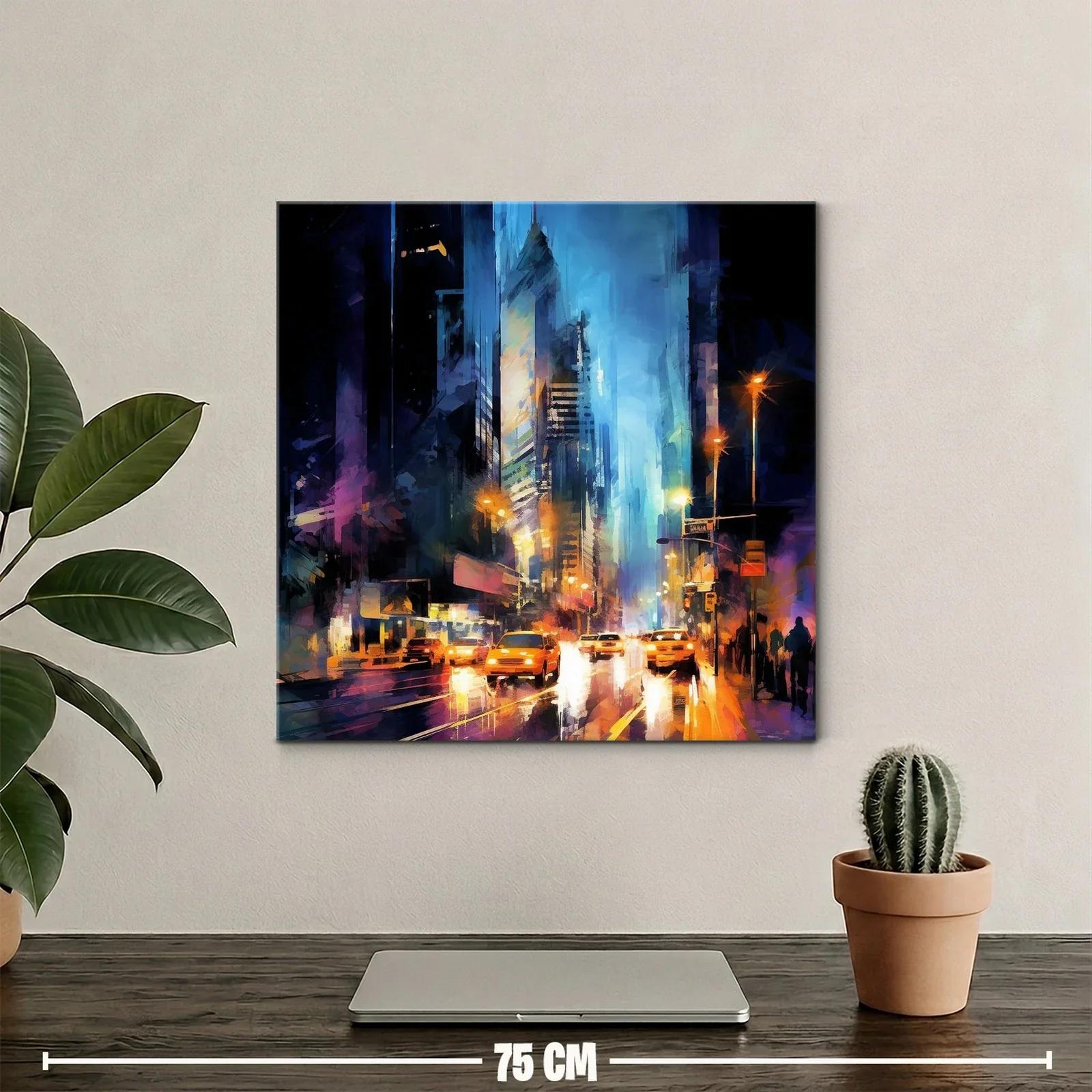 Atardecer vibrante en ciudad con luces y movimiento nocturno — miniatura 2