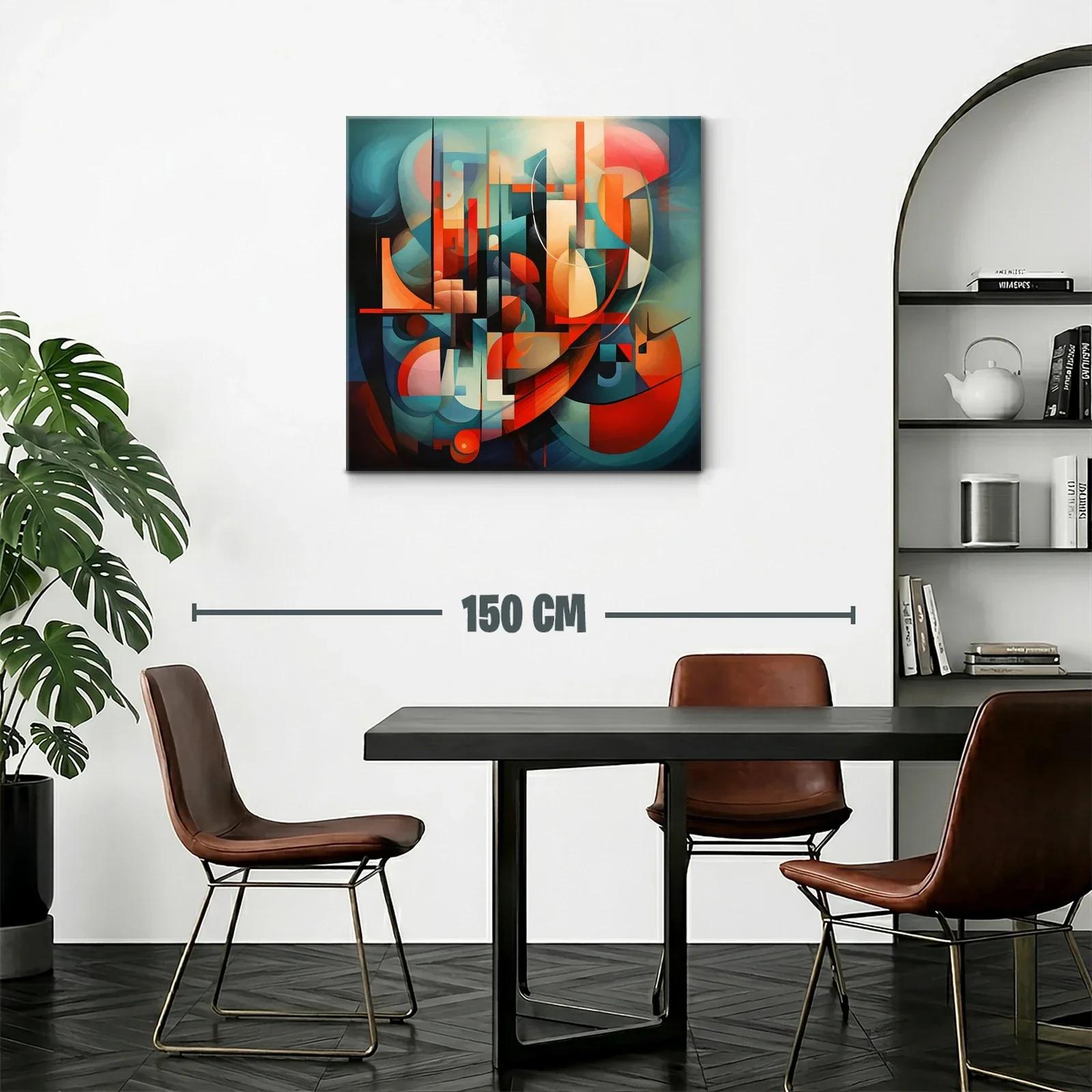 Composición abstracta con formas geométricas en tonos vivos — miniatura 2