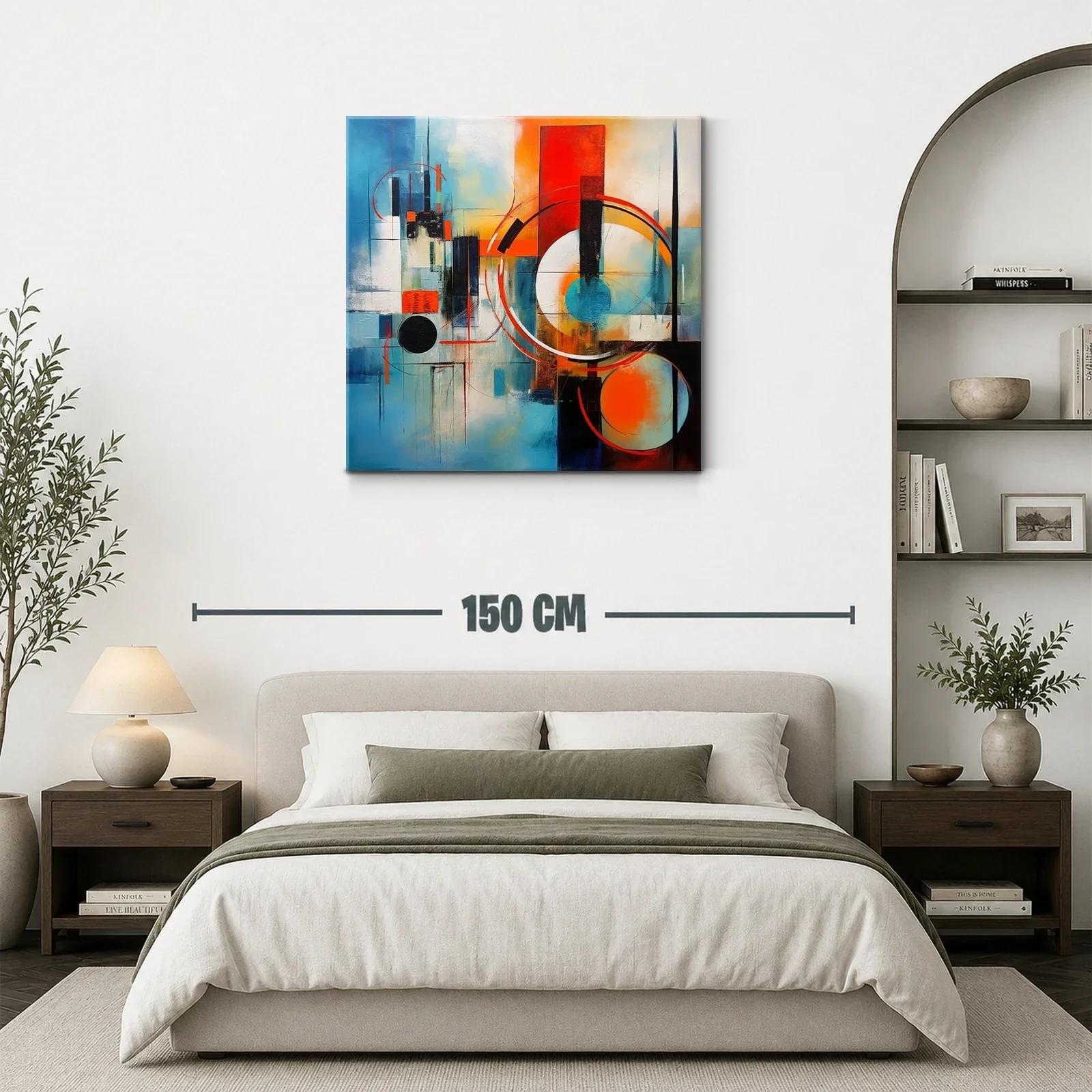 Composición abstracta con círculos y líneas vibrantes — miniatura 3