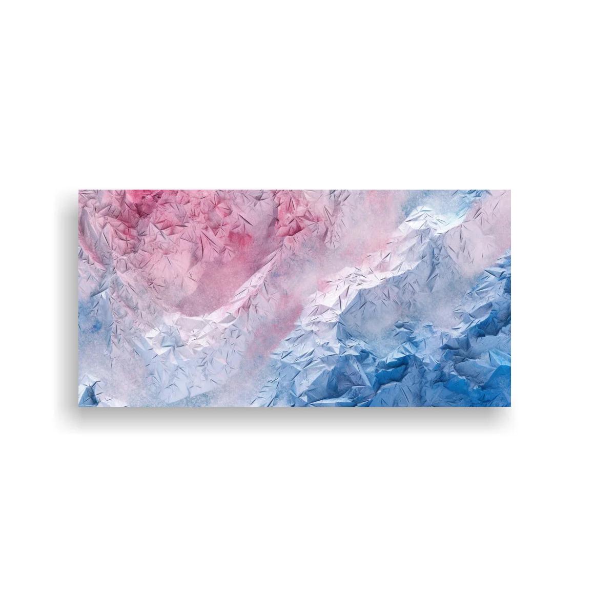 Cuadro textura abstracta cristal arrugado rosa y azul — imagen principal
