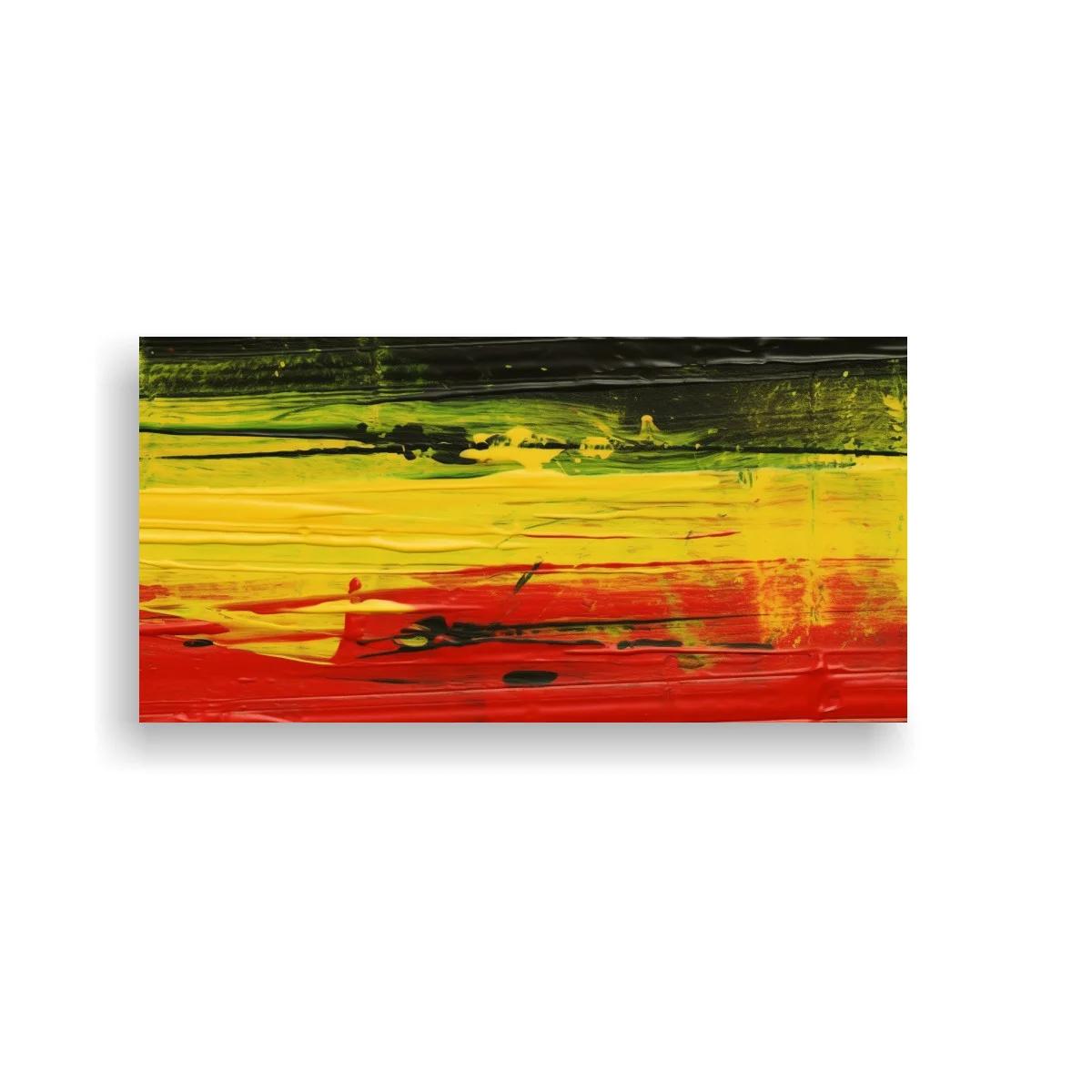 Cuadro franjas abstractas de color en amarillo rojo y verde — imagen principal