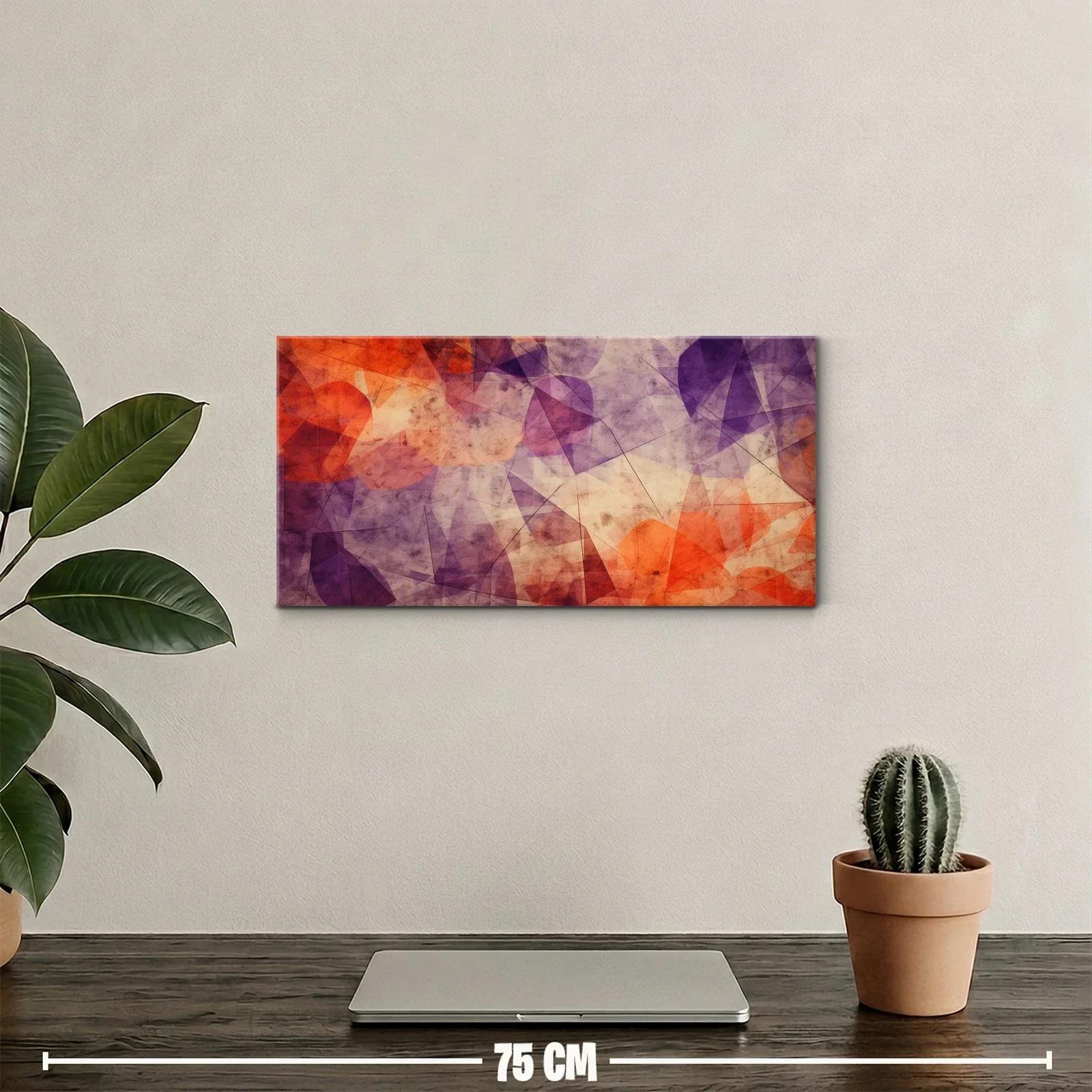 Cuadro mosaico geométrico con bordes angulares difusos — miniatura 2