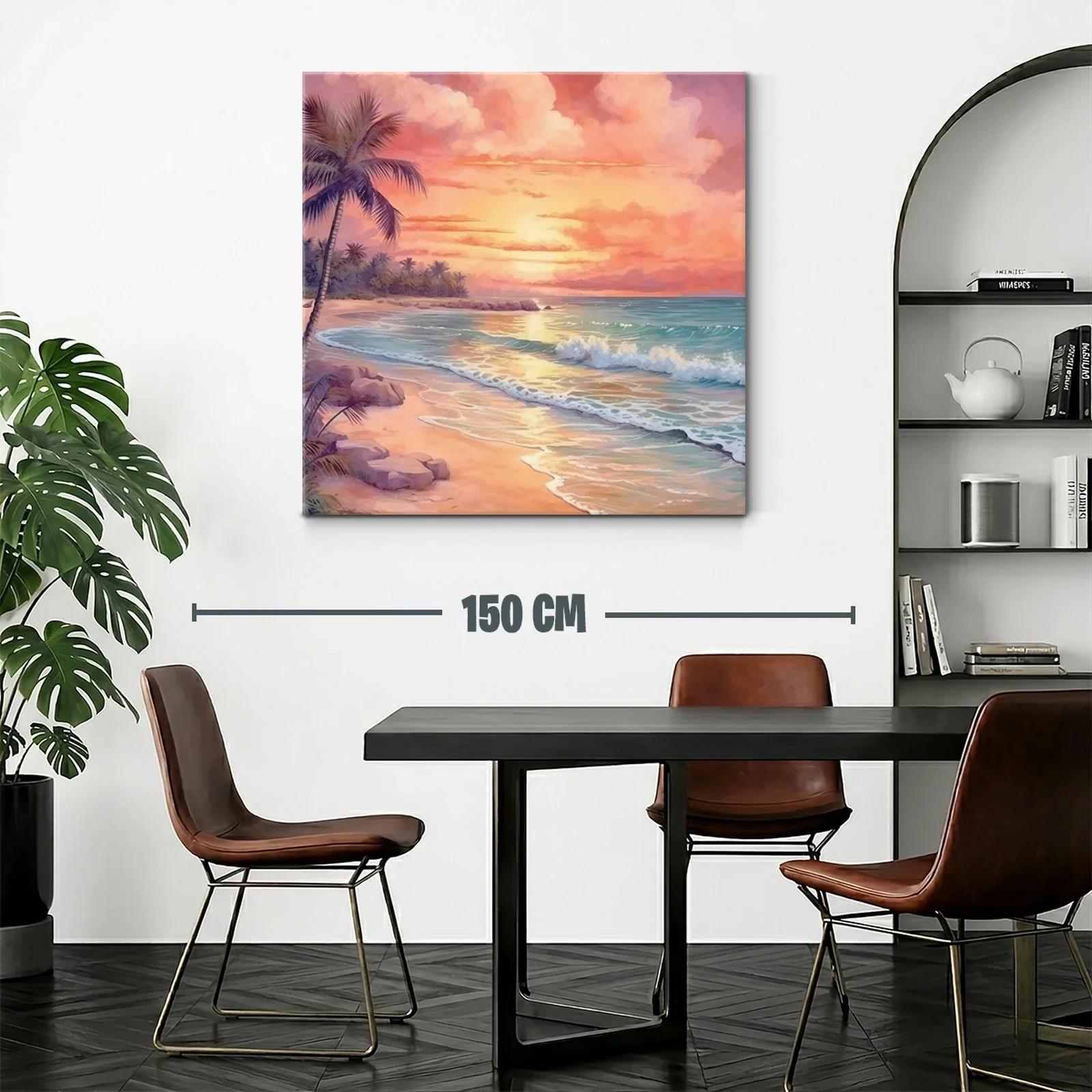 Atardecer Tropical con Palmera en Playa Serena — miniatura 2