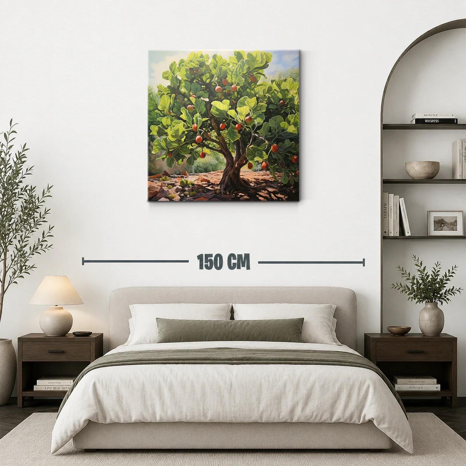 Árbol frutal iluminado con hojas y frutos vibrantes — miniatura 3