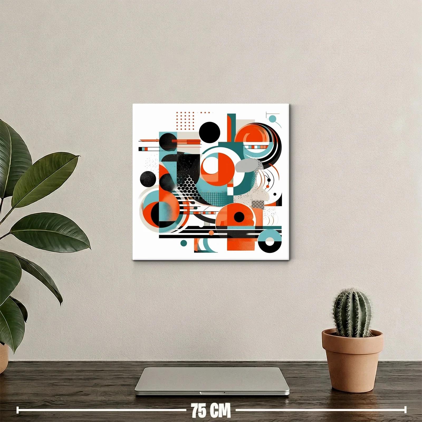 Composición abstracta en tonos vibrantes y geométricos — miniatura 2