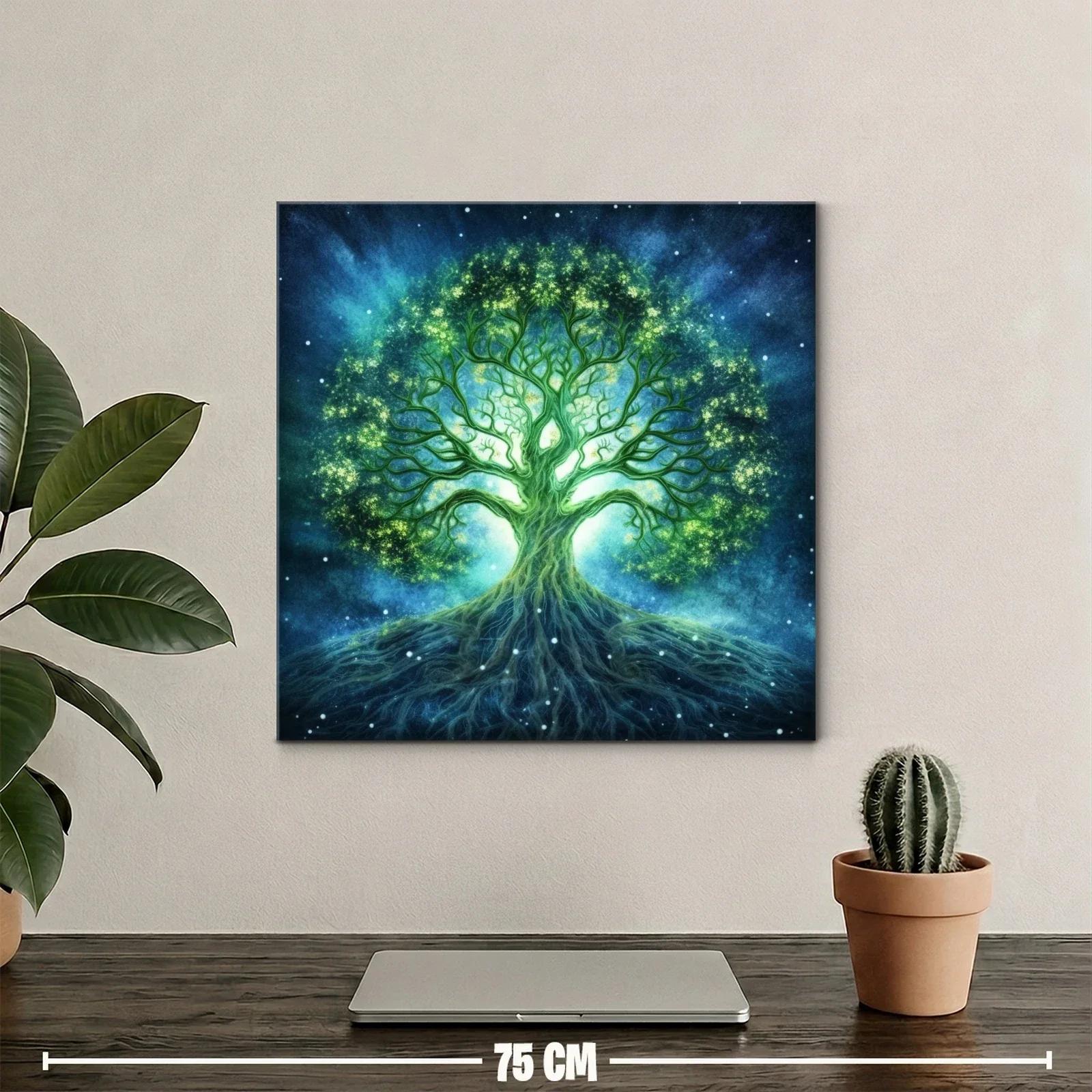 Árbol de la Vida luminoso en tonos azules y verdes — miniatura 2