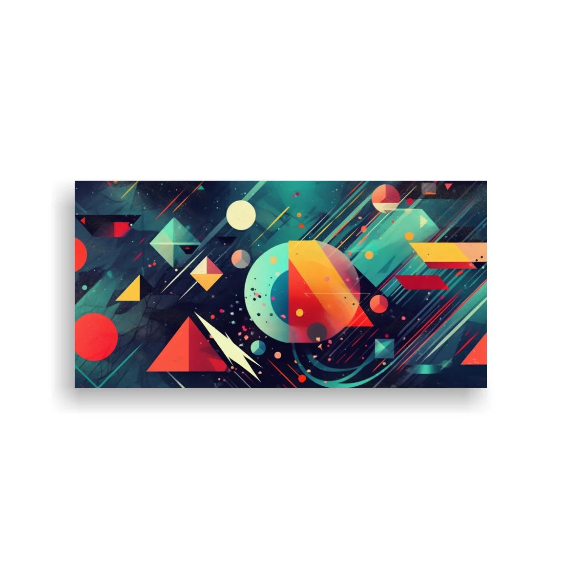Cuadro abstracción geométrica con diagonales dinámicas — imagen principal