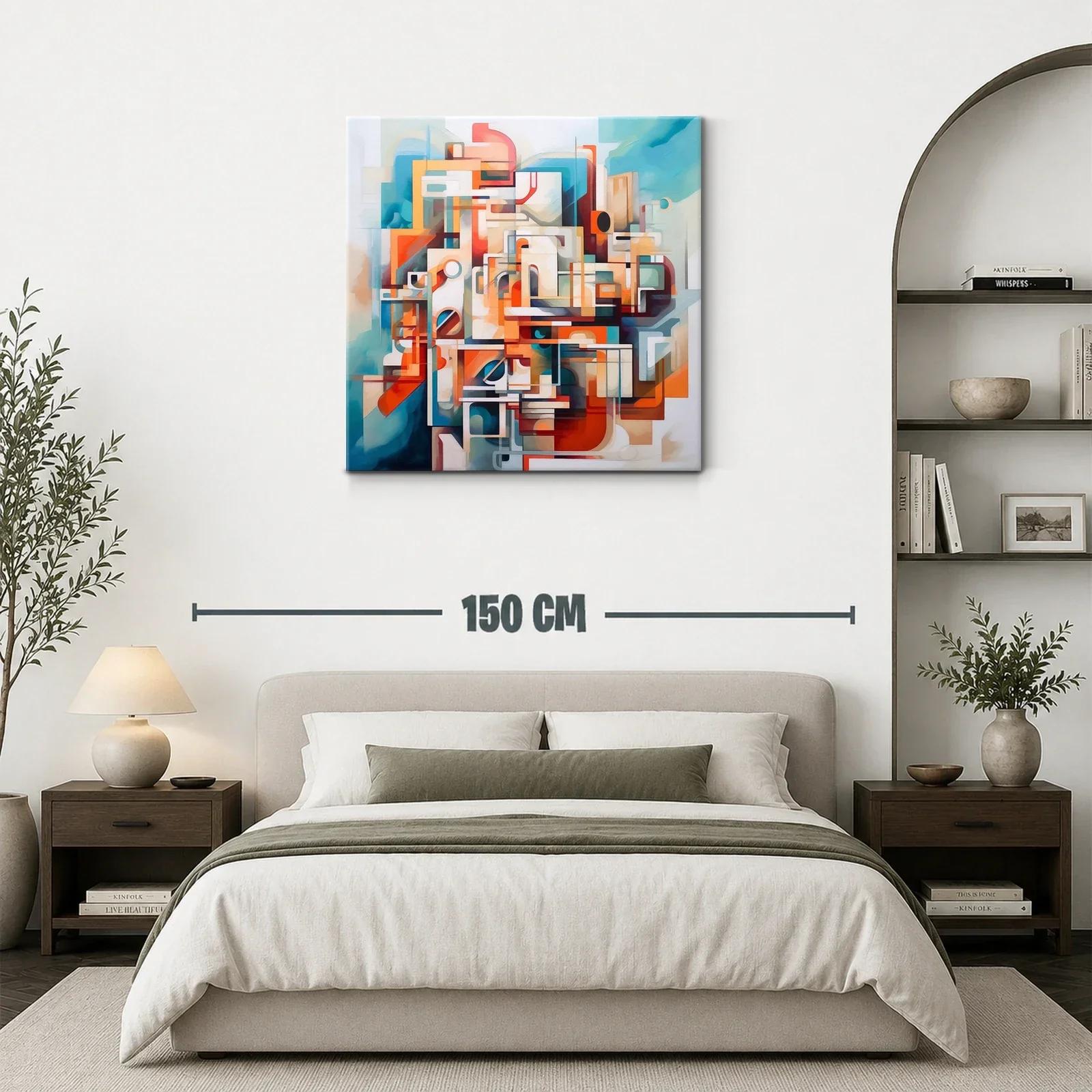 Composición abstracta con formas geométricas y tonos cálidos — miniatura 3